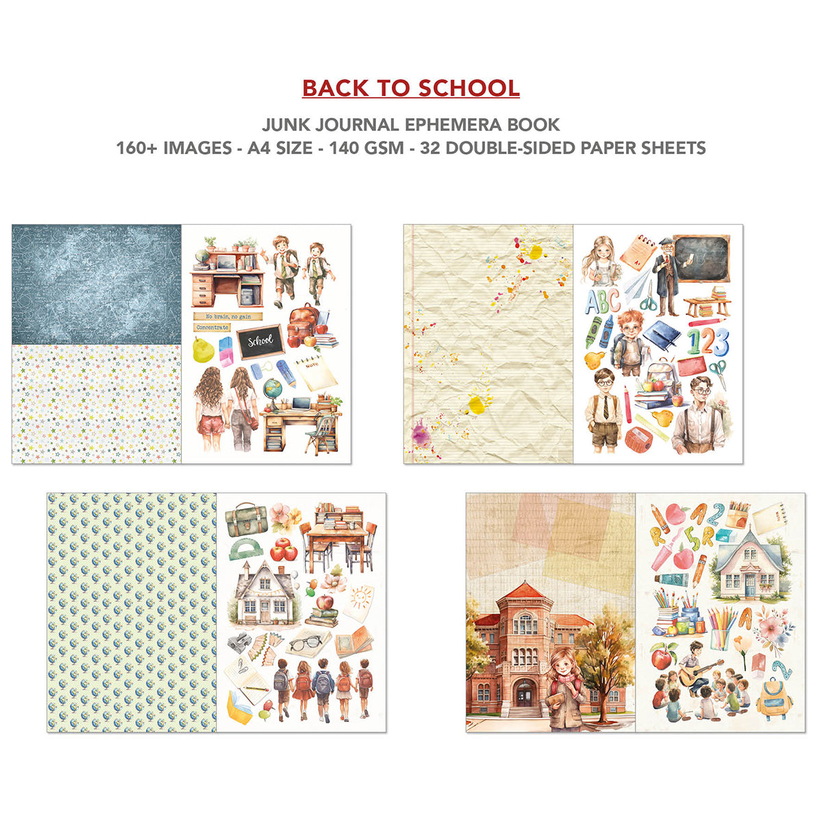 Ciao Bella - Junk Journal & Ephemera Book - Back to school
