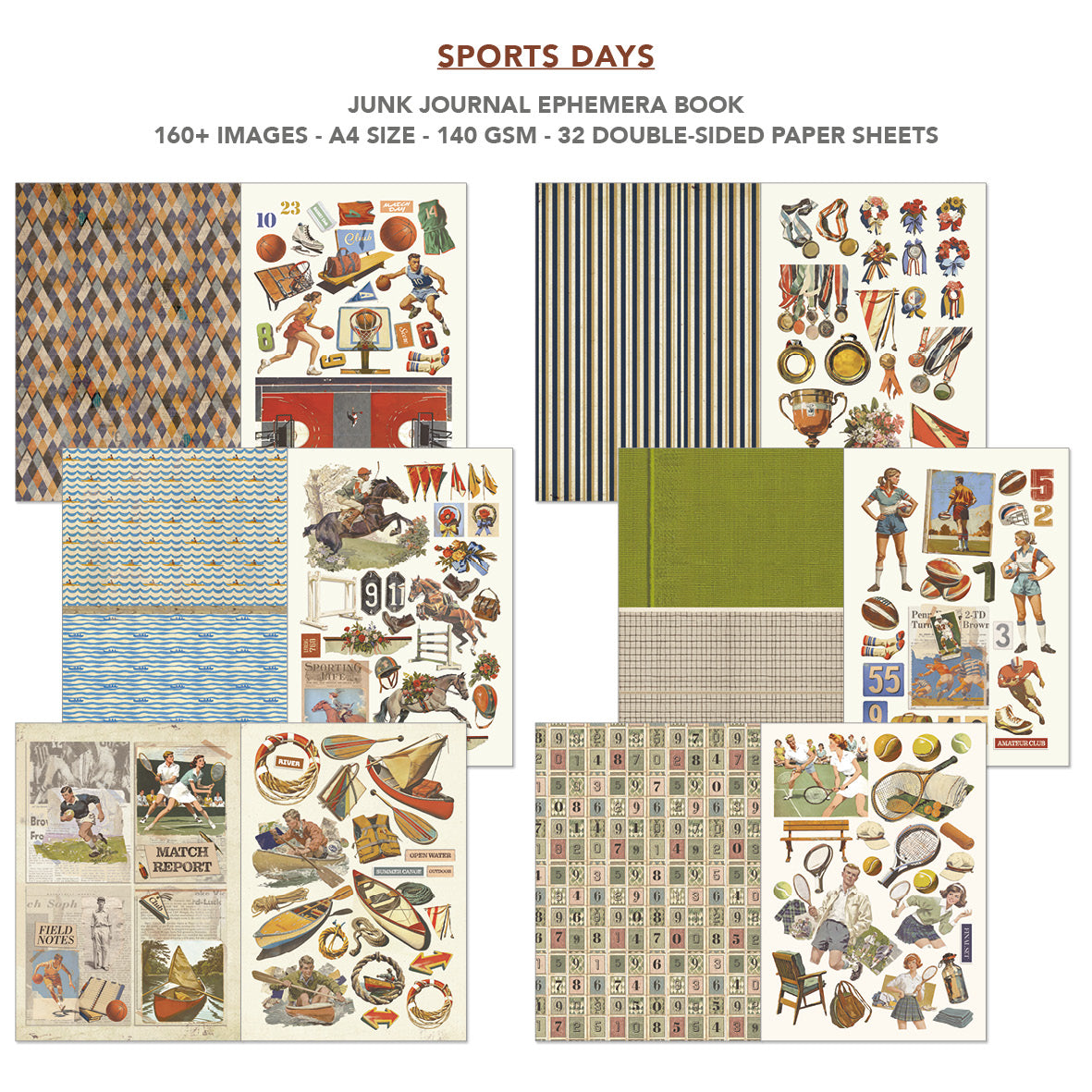 Ciao Bella - Junk Journal & Ephemera Book - Sports Days