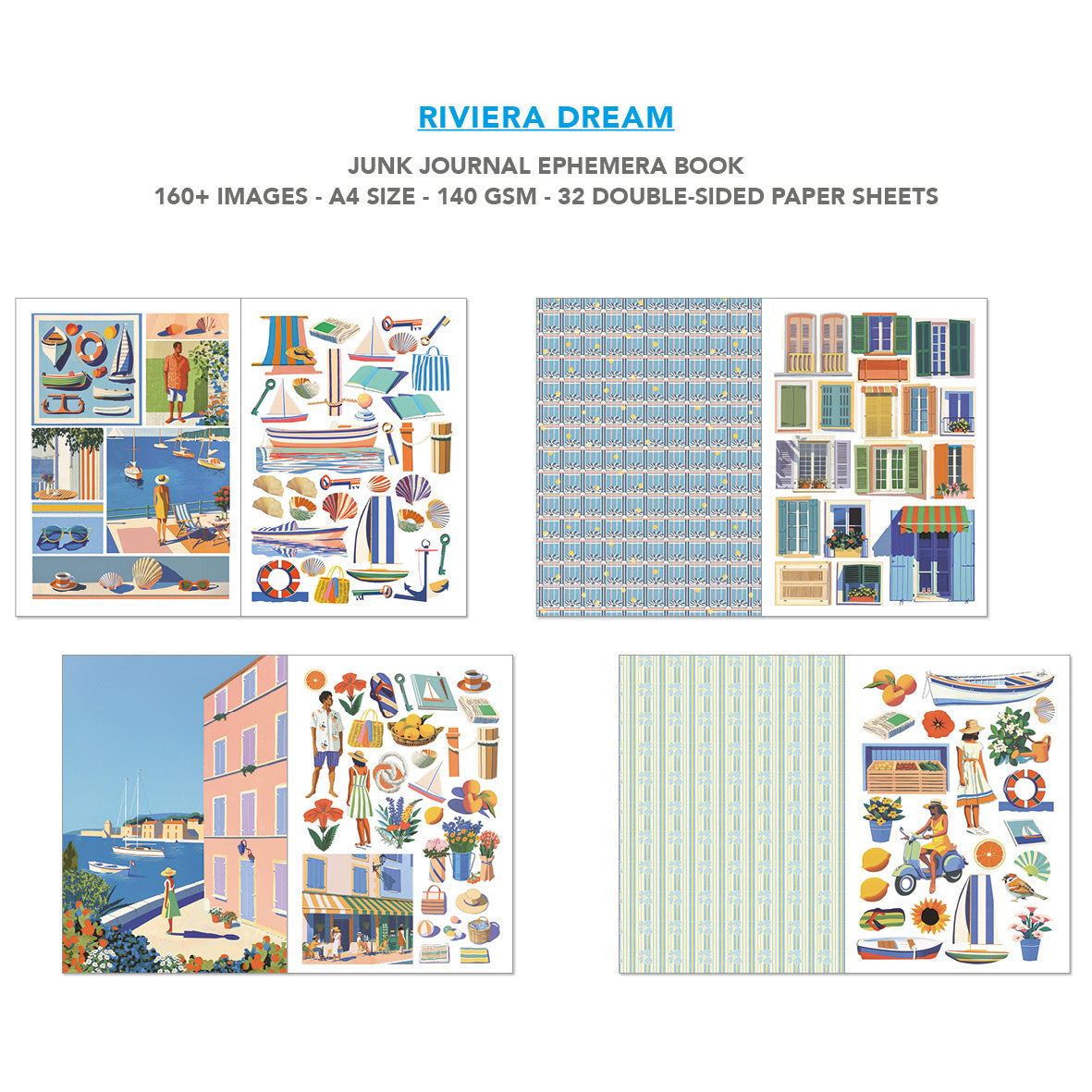 Ciao Bella - Junk Journal & Ephemera Book - Riviera Dream
