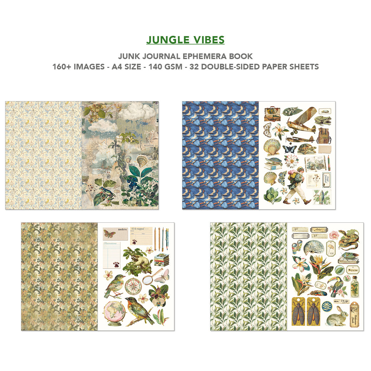 Ciao Bella - Junk Journal & Ephemera Book - Jungle Vibes