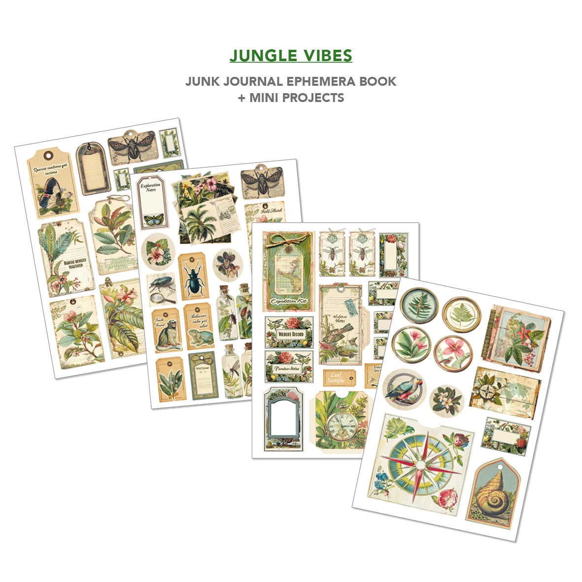 Ciao Bella - Junk Journal & Ephemera Book - Jungle Vibes