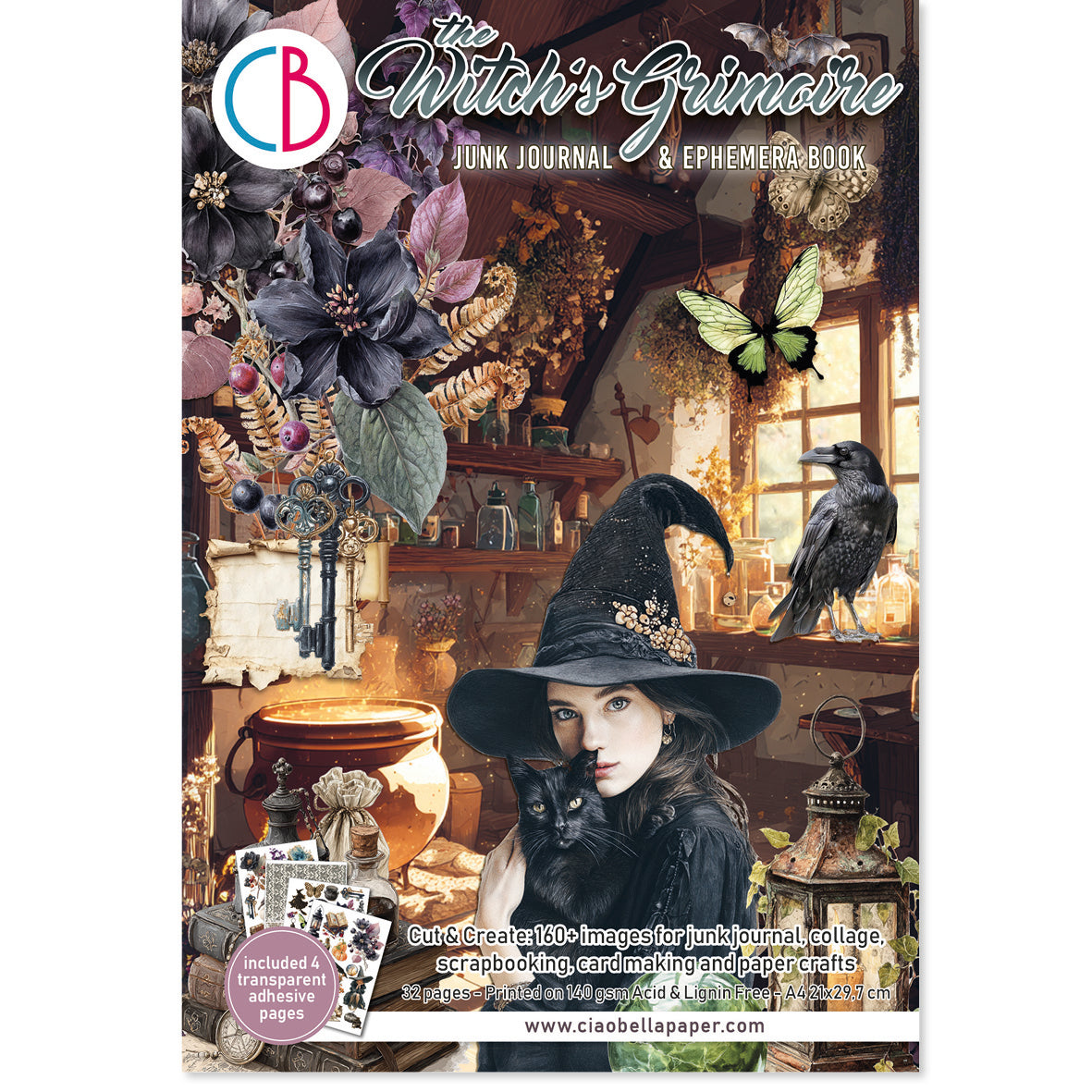 Ciao Bella - Junk Journal & Ephemera Book -The Witch's Grimoire