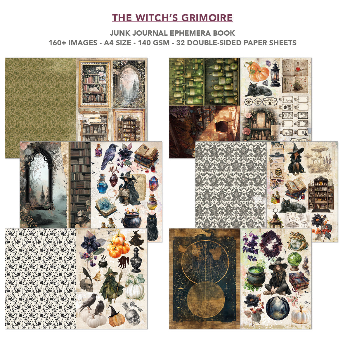 Ciao Bella - Junk Journal & Ephemera Book -The Witch's Grimoire