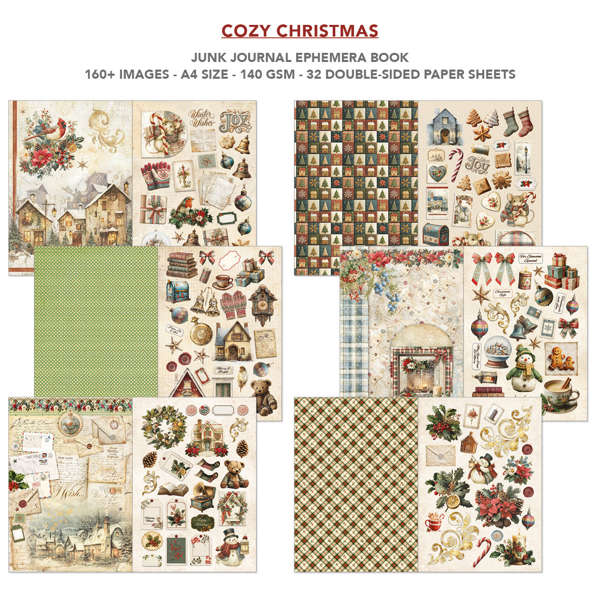 Ciao Bella - Junk Journal & Ephemera Book - Cozy Christmas