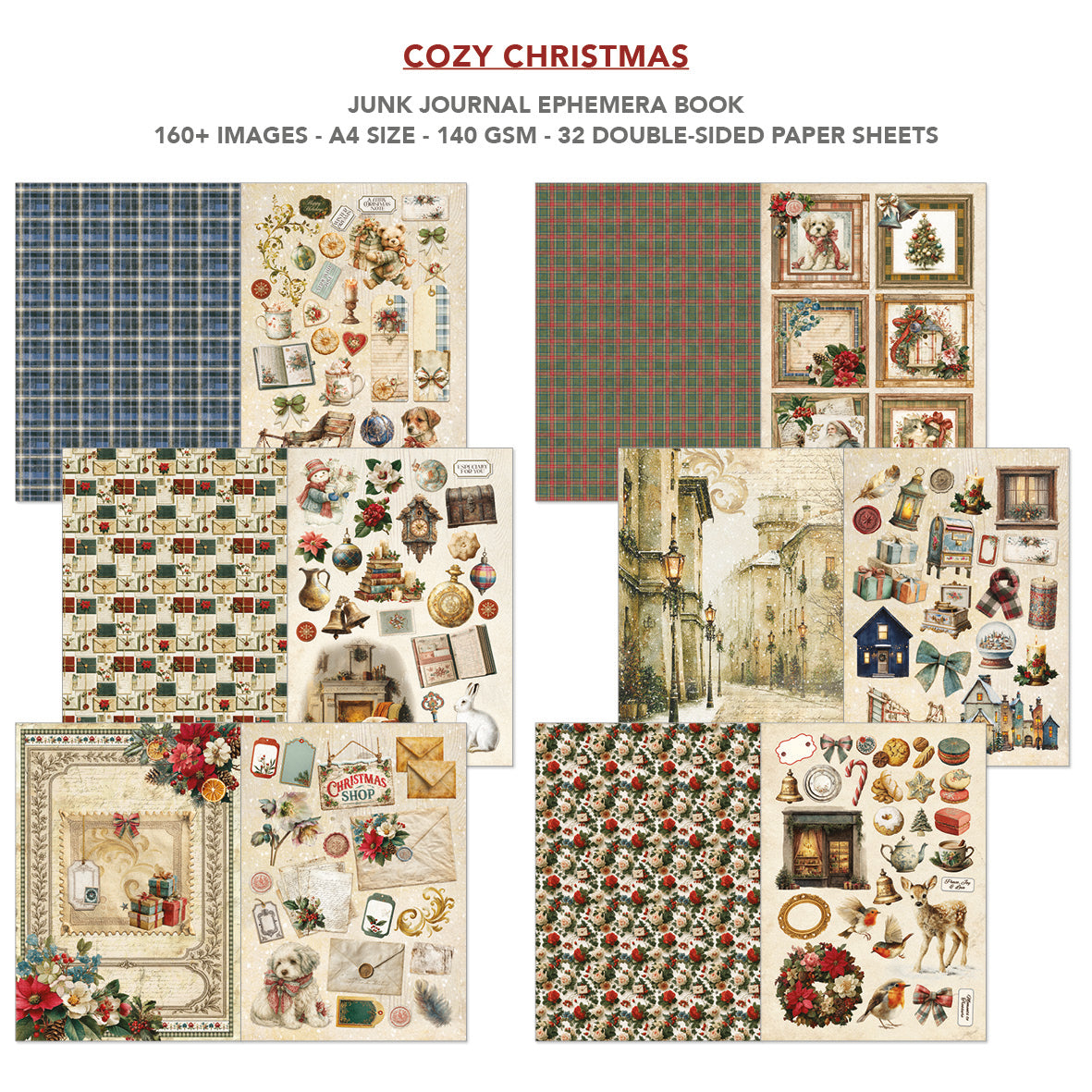 Ciao Bella - Junk Journal & Ephemera Book - Cozy Christmas