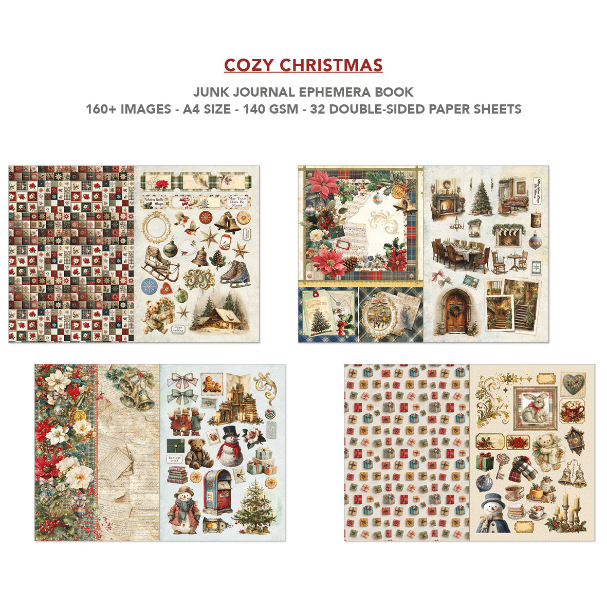 Ciao Bella - Junk Journal & Ephemera Book - Cozy Christmas