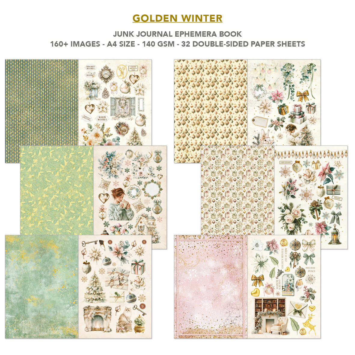 Ciao Bella - Junk Journal & Ephemera Book - Golden Winter