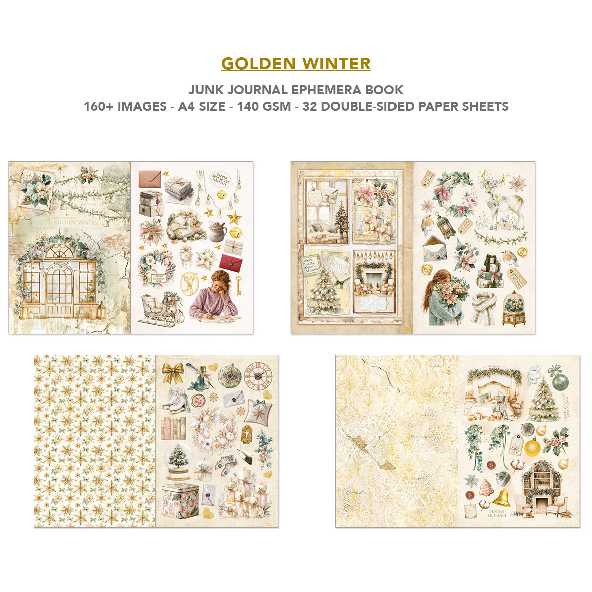 Ciao Bella - Junk Journal & Ephemera Book - Golden Winter
