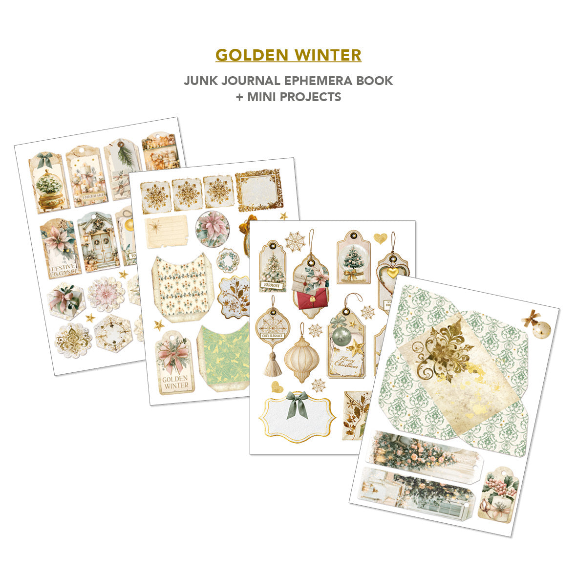 Ciao Bella - Junk Journal & Ephemera Book - Golden Winter