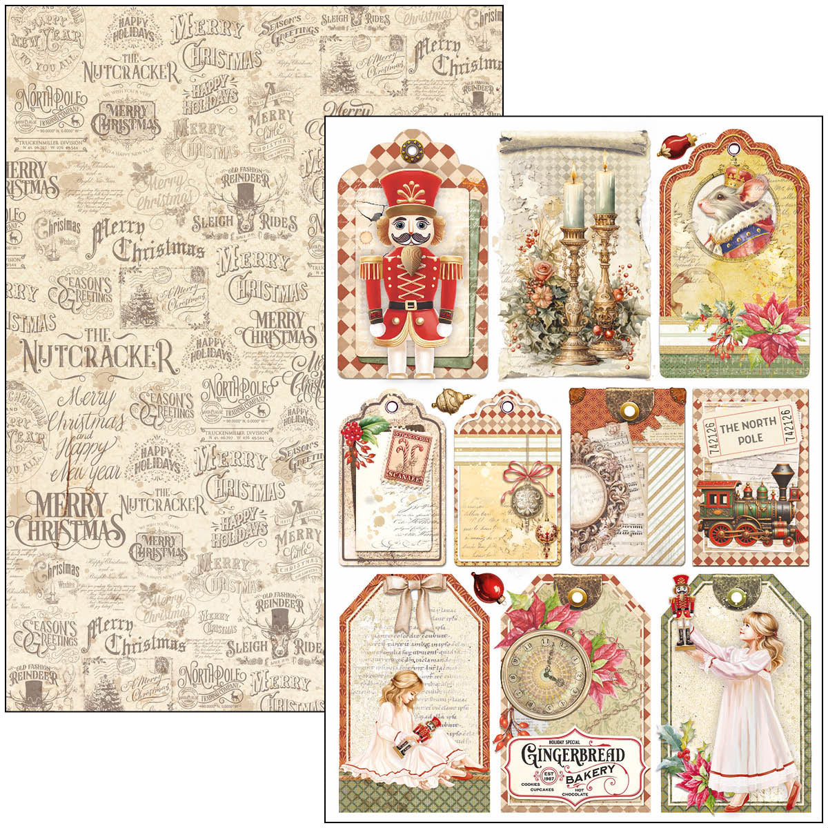 Ciao Bella - The Nutcracker - Paper Pack   (9 ark) A4