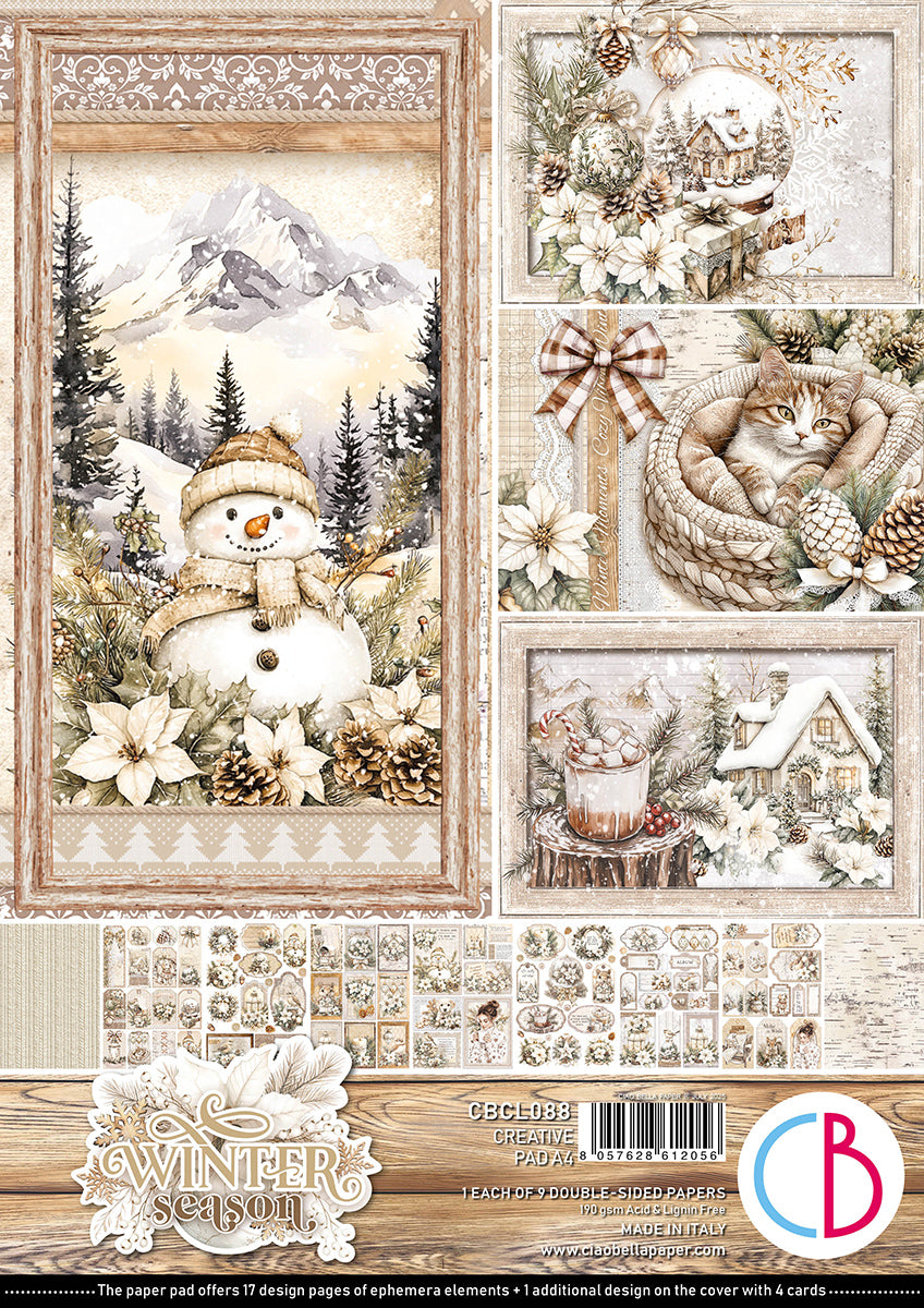 Ciao Bella - Winter Season - Paper Pack   (9 ark) A4