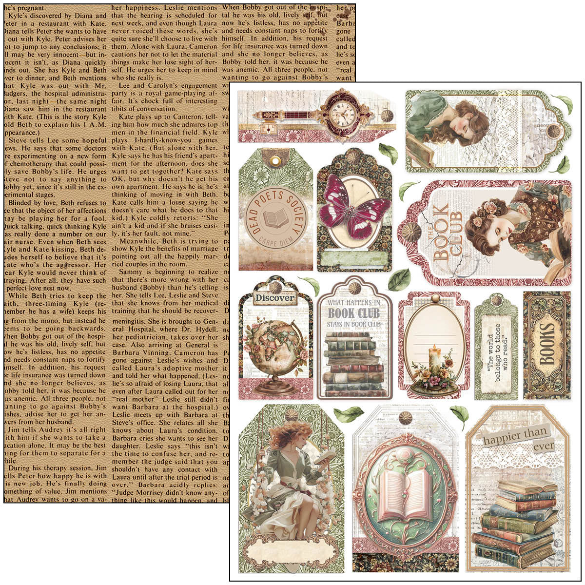 Ciao Bella - Book Lovers - Paper Pack   (9 ark) A4