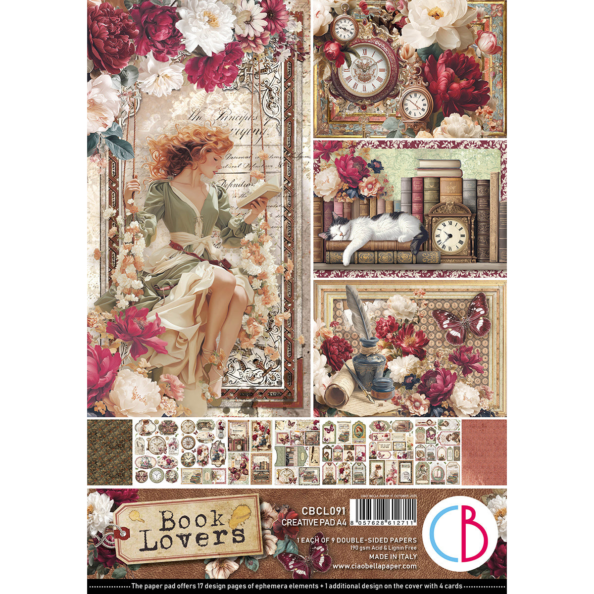 Ciao Bella - Book Lovers - Paper Pack   (9 ark) A4