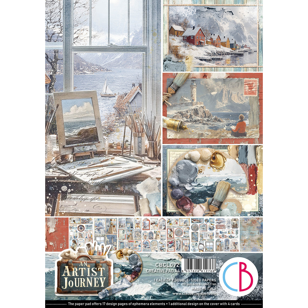 Ciao Bella - An Artist Journey - Paper Pack   (9 ark) A4