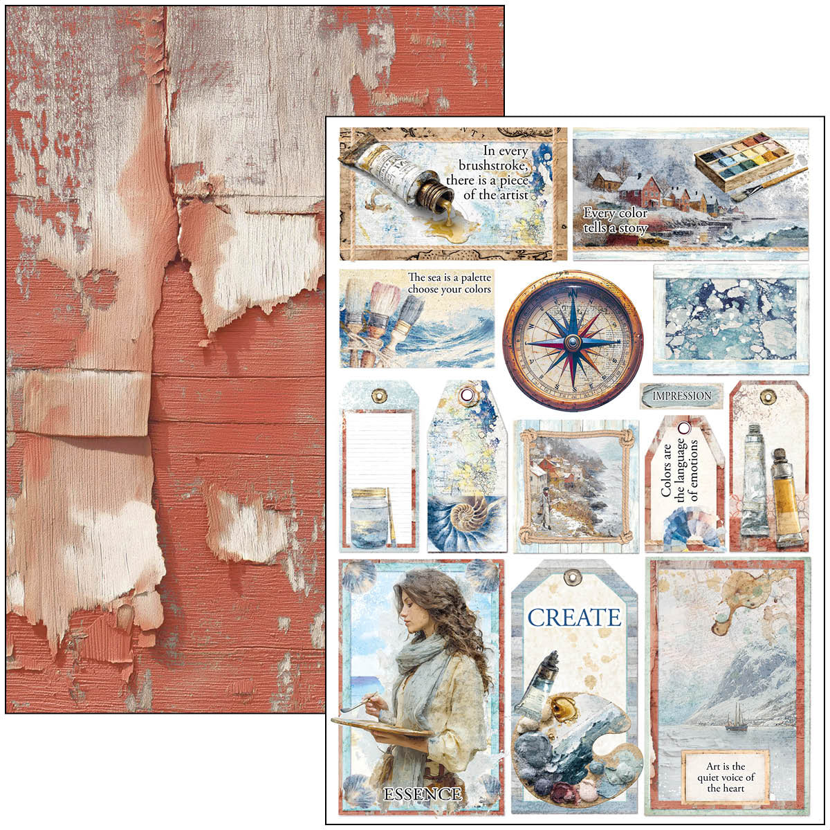 Ciao Bella - An Artist Journey - Paper Pack   (9 ark) A4