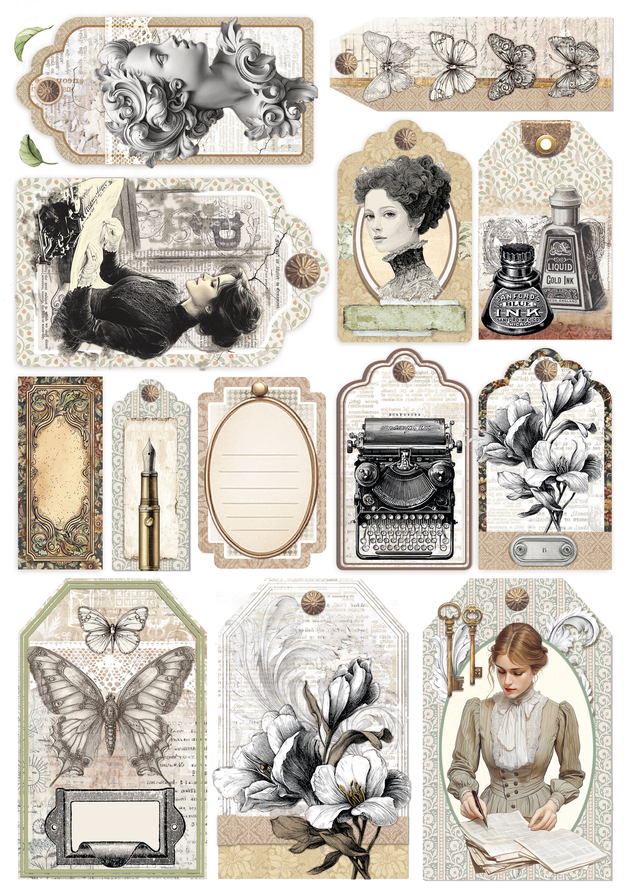 Ciao Bella - Typographic - Paper Pack   (9 ark) A4