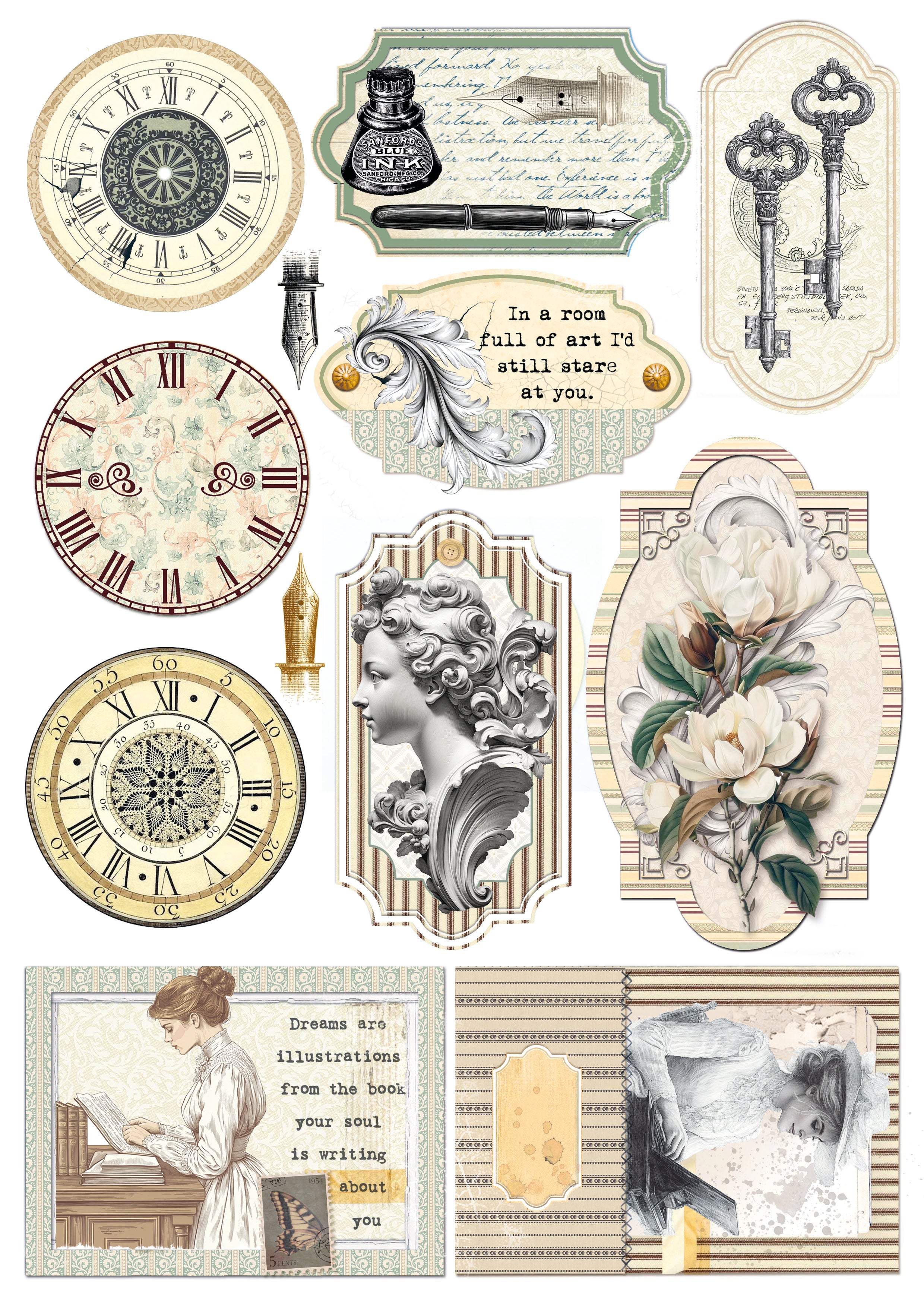 Ciao Bella - Typographic - Paper Pack   (9 ark) A4