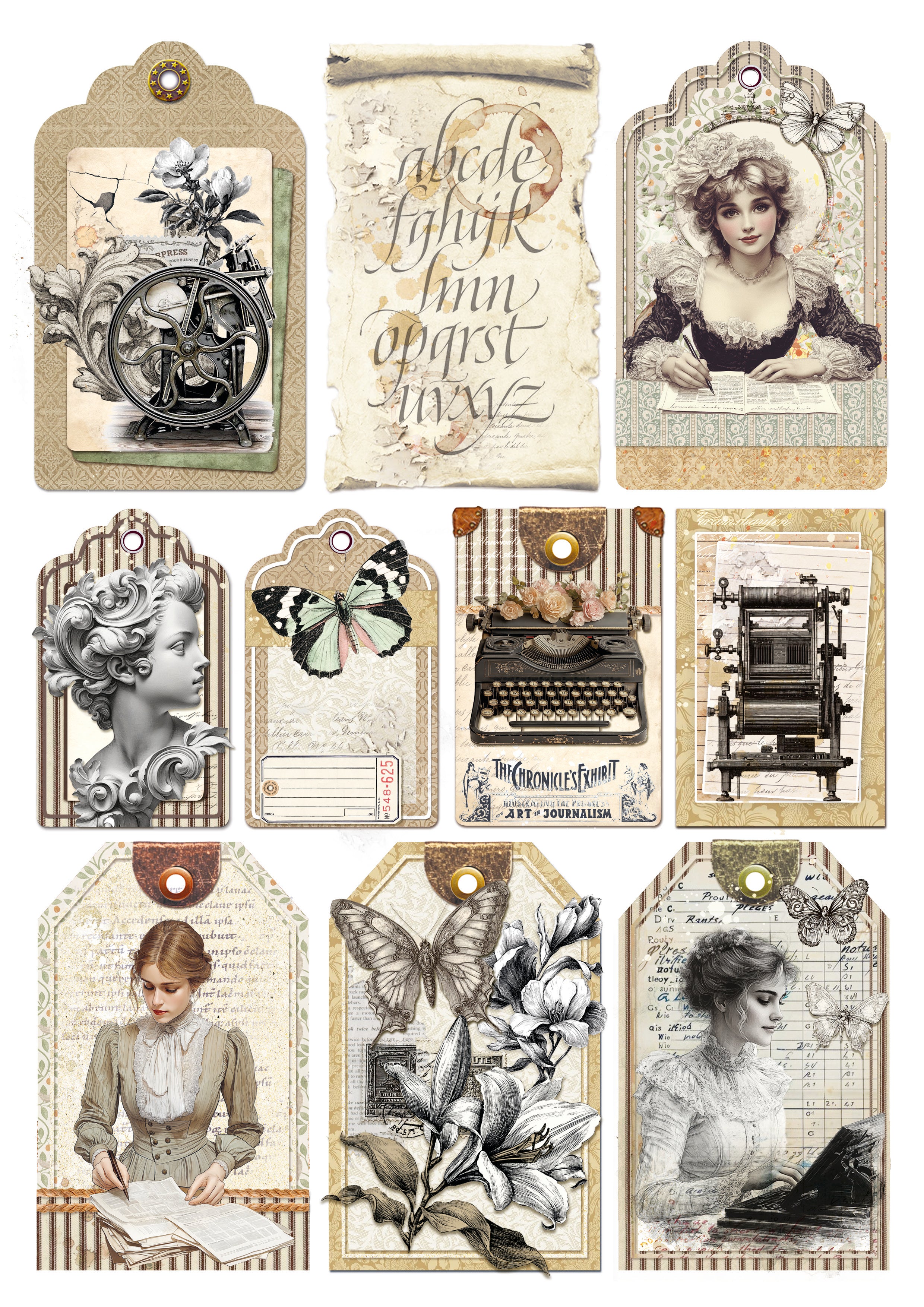 Ciao Bella - Typographic - Paper Pack   (9 ark) A4