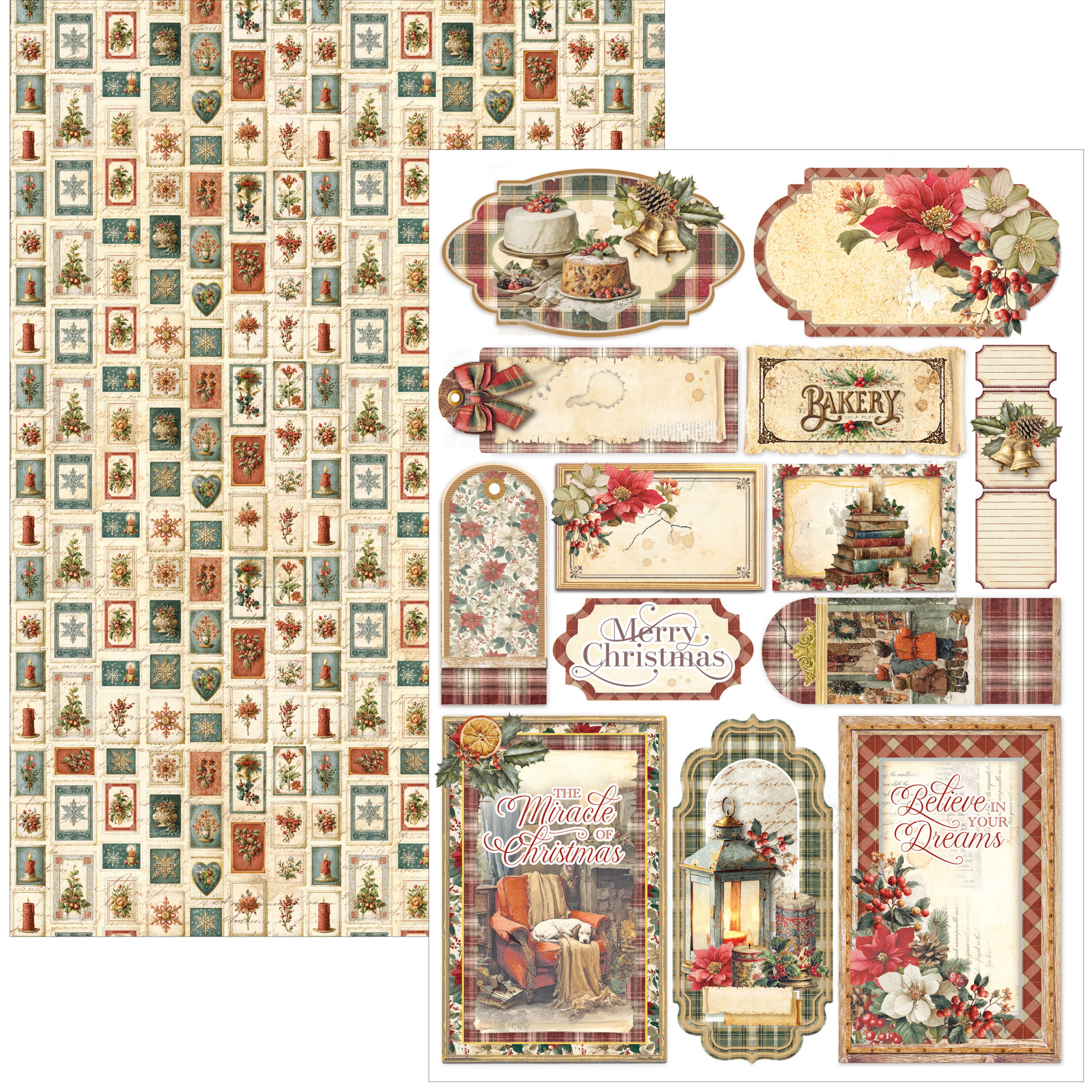 Ciao Bella - Merry & Bright - Paper Pack   (9 ark) A4