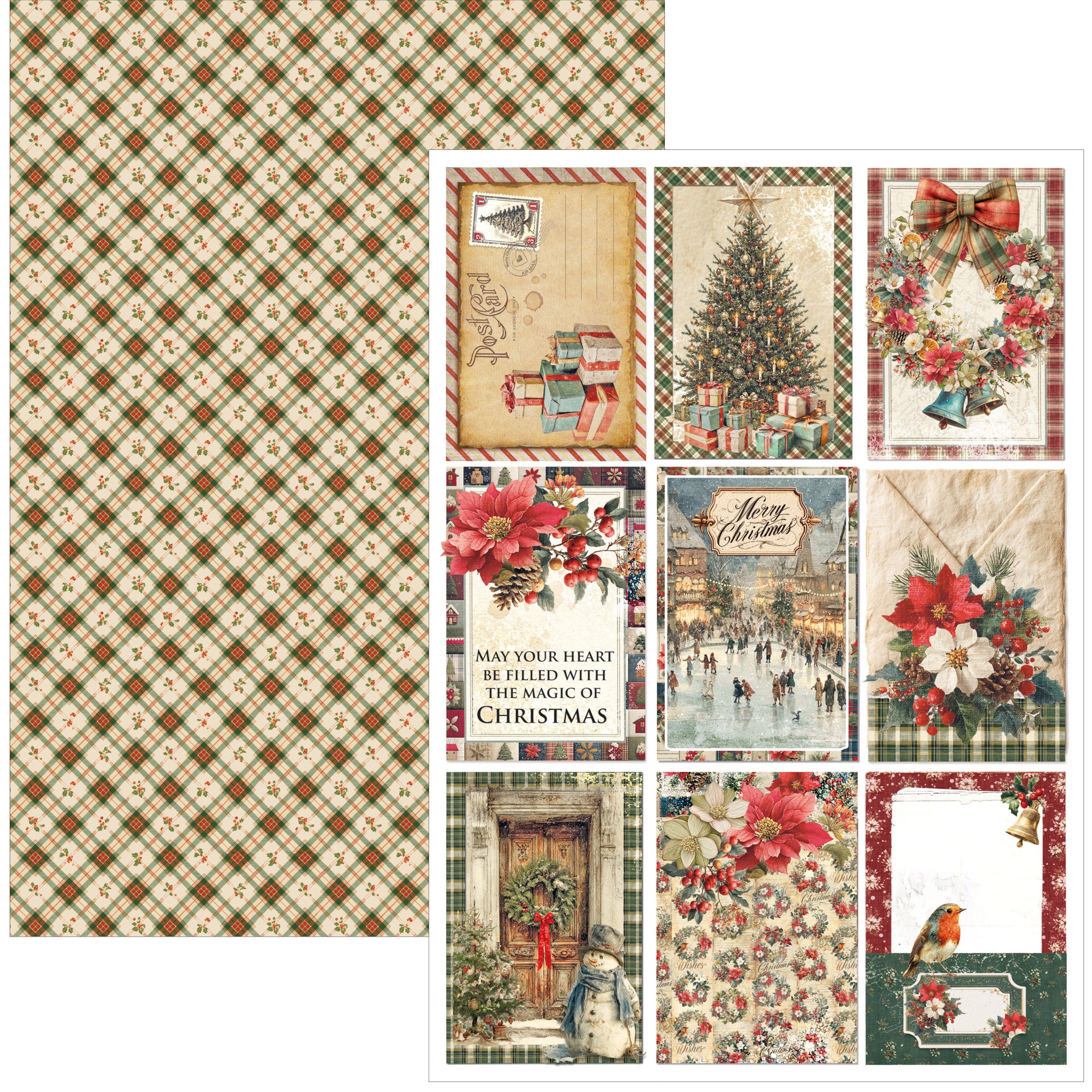 Ciao Bella - Merry & Bright - Paper Pack   (9 ark) A4