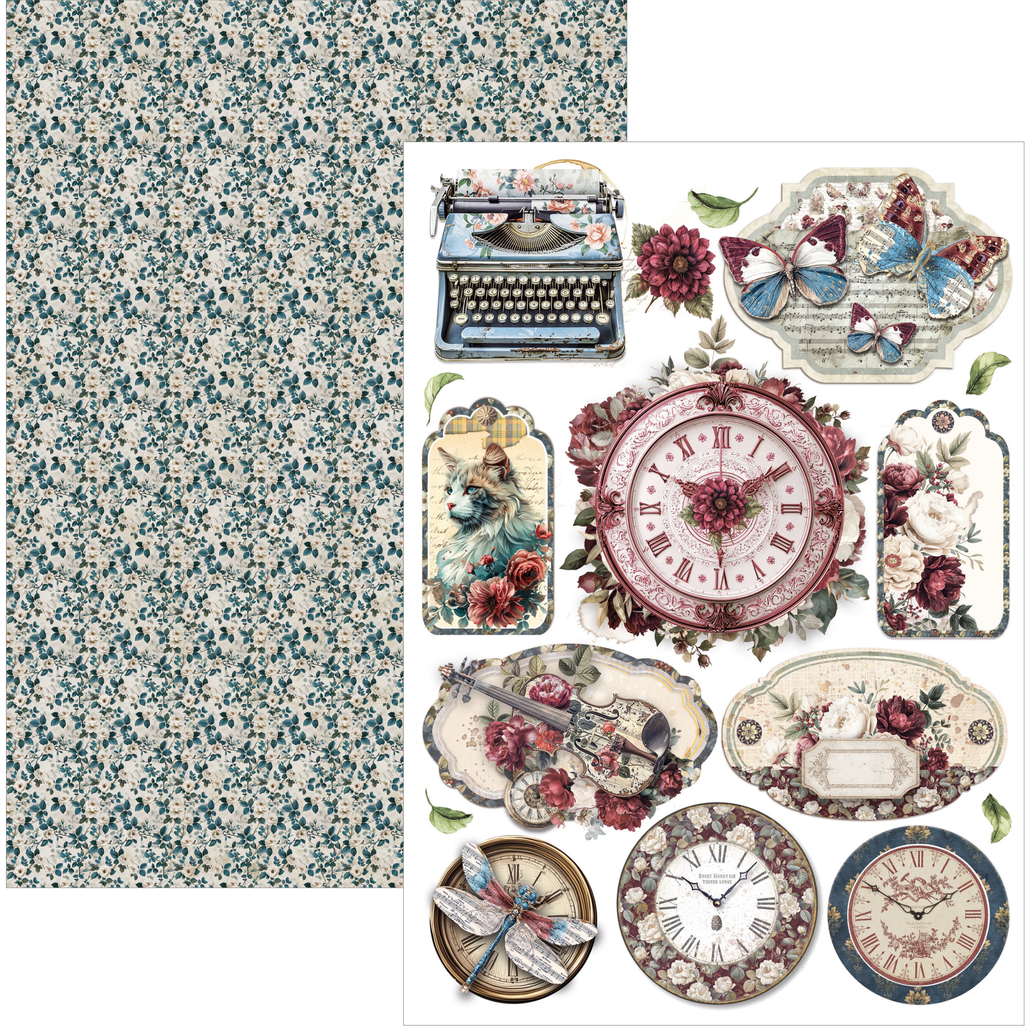 Ciao Bella - Bohemian Burgundy - Paper Pack   (9 ark) A4