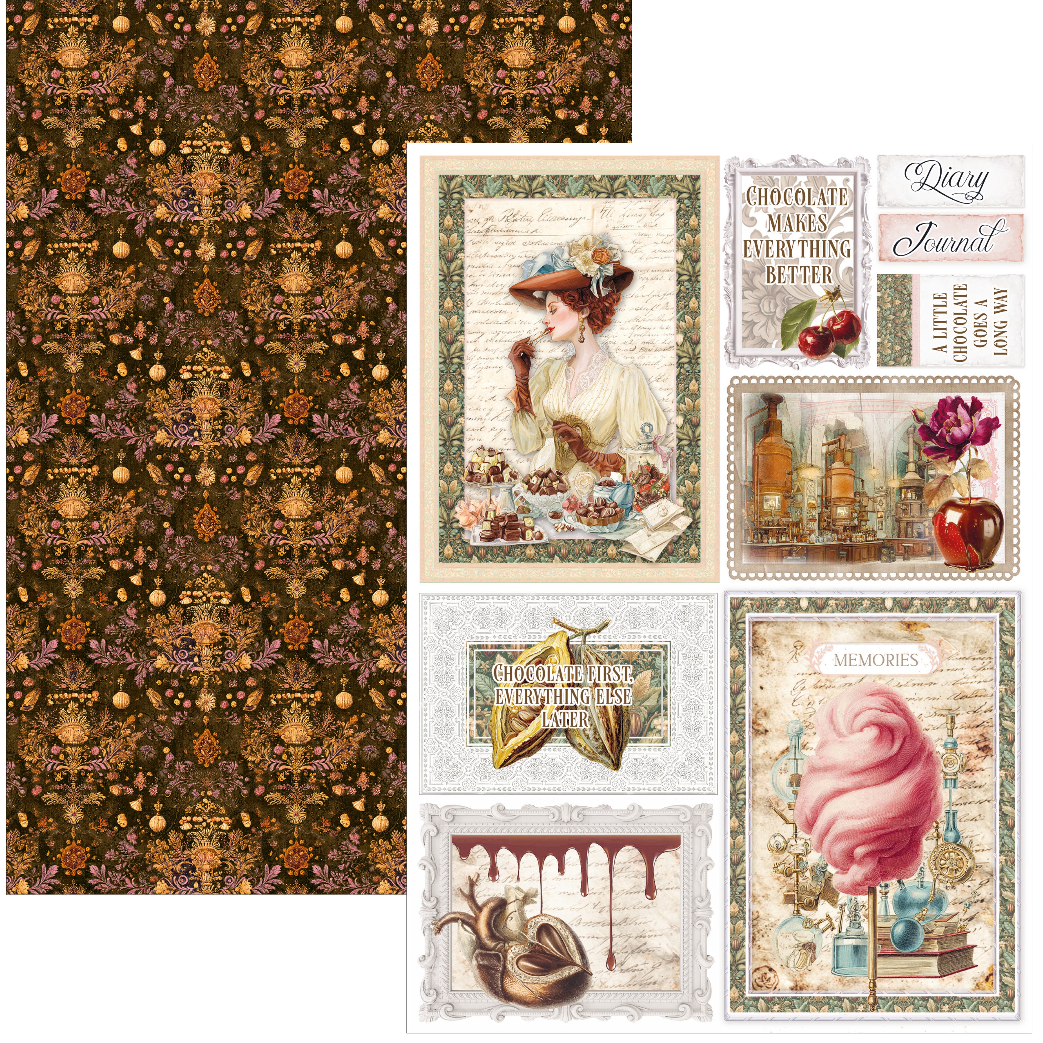 Ciao Bella - The chocolate factory  - Paper Pack   (9 ark) A4