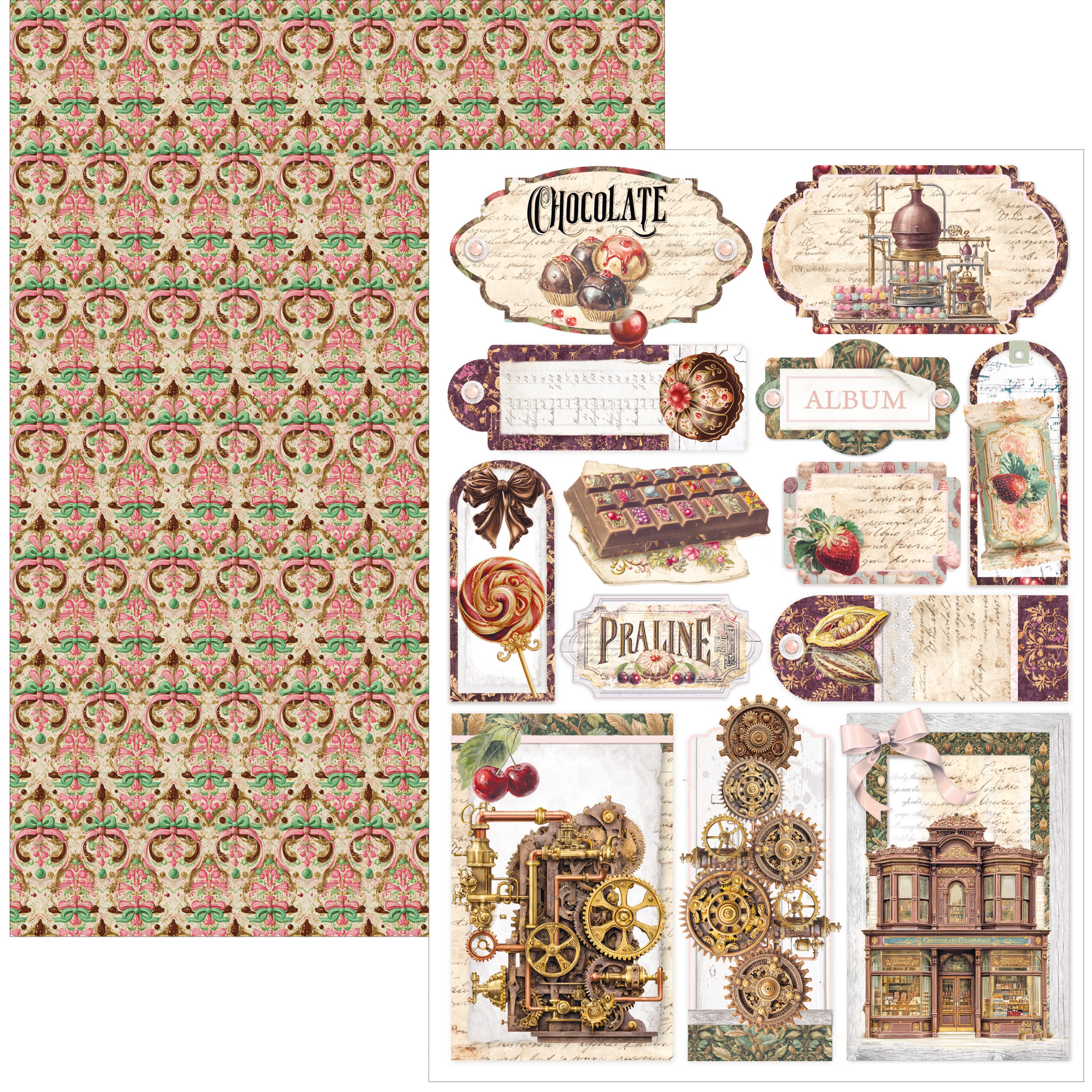 Ciao Bella - The chocolate factory  - Paper Pack   (9 ark) A4