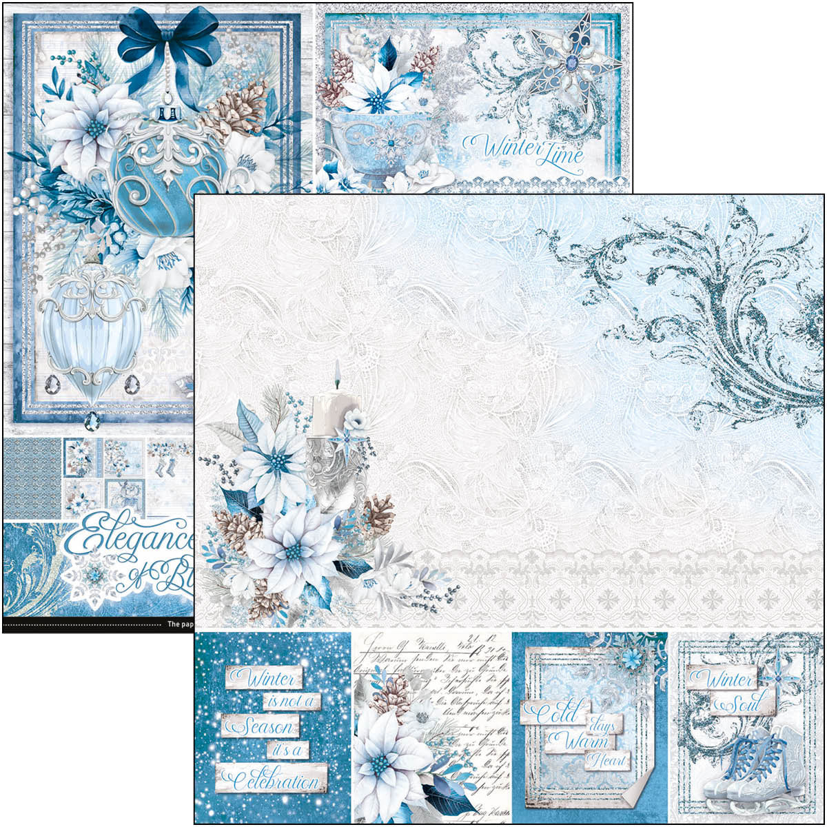 Ciao Bella - Elegance of Blue - Paper Pad  - 8 x 8"