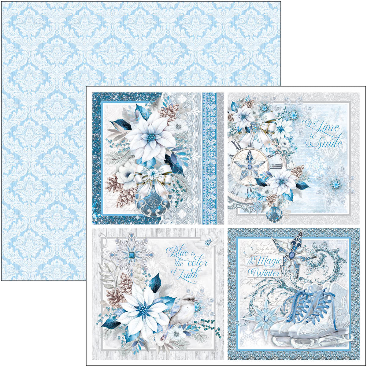 Ciao Bella - Elegance of Blue - Paper Pad  - 8 x 8"