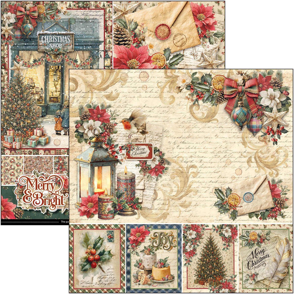 Ciao Bella - Merry & Bright - Paper Pad  - 8 x 8"