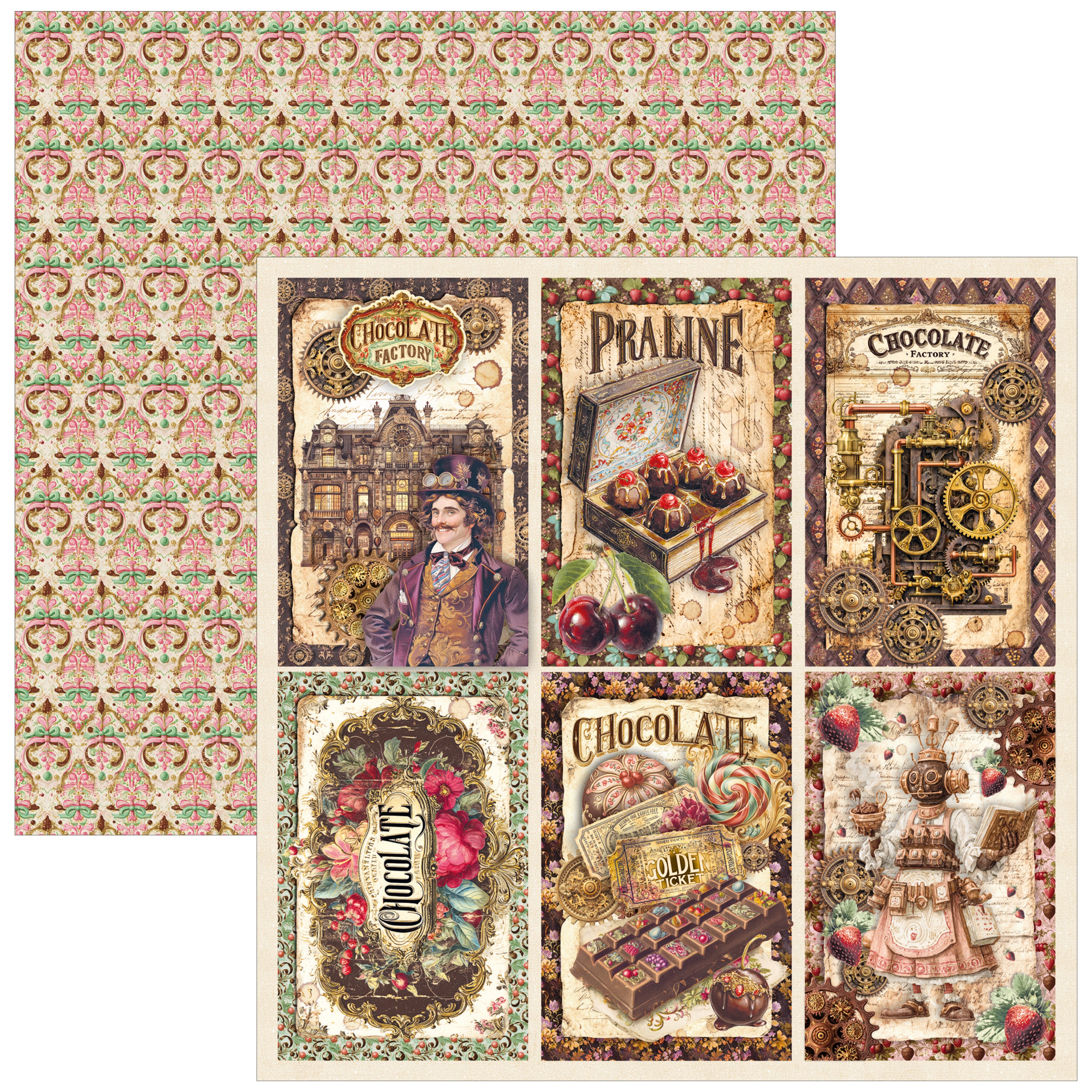 Ciao Bella - The chocolate factory - Paper Pad  - 8 x 8"
