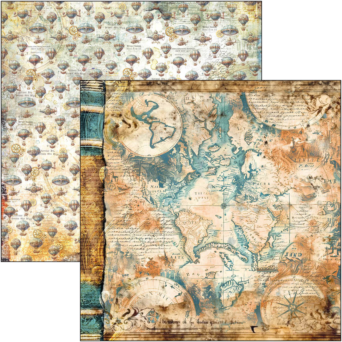 Ciao Bella - Espirit de Voyage - Paper Pack  (12 ark)  12 x 12"