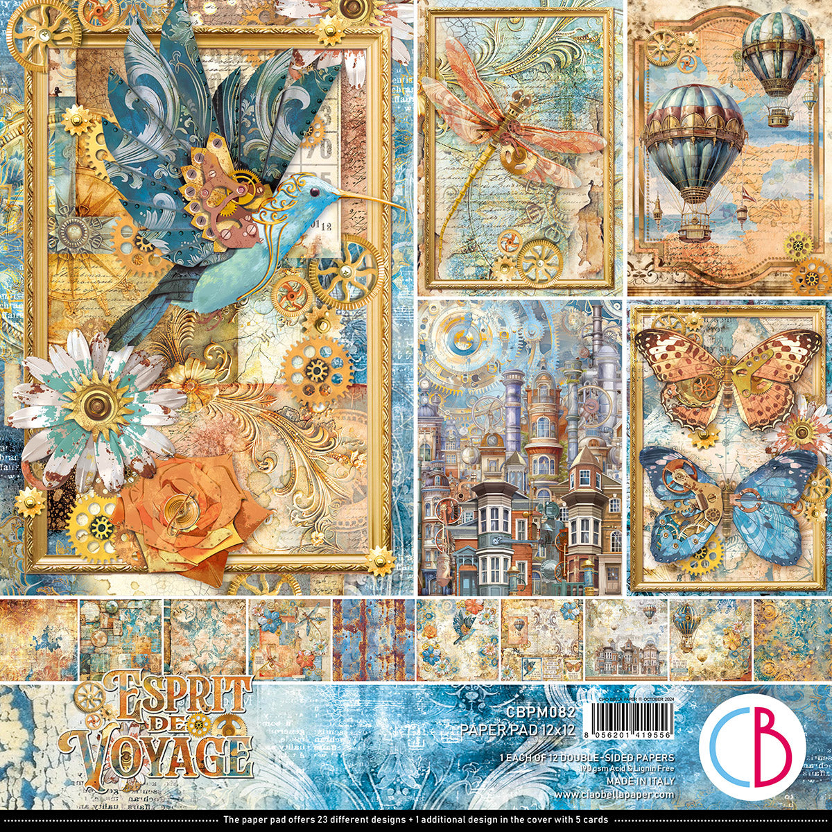 Ciao Bella - Espirit de Voyage - Paper Pack  (12 ark)  12 x 12"