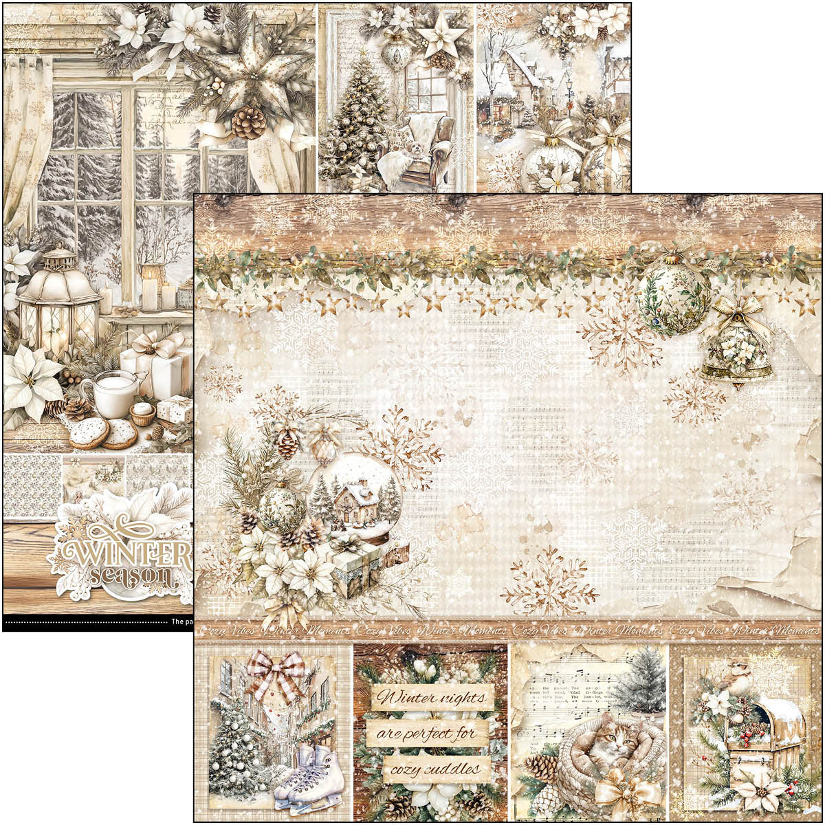 Ciao Bella - Winter Season - Paper Pack  (12 ark)  12 x 12"