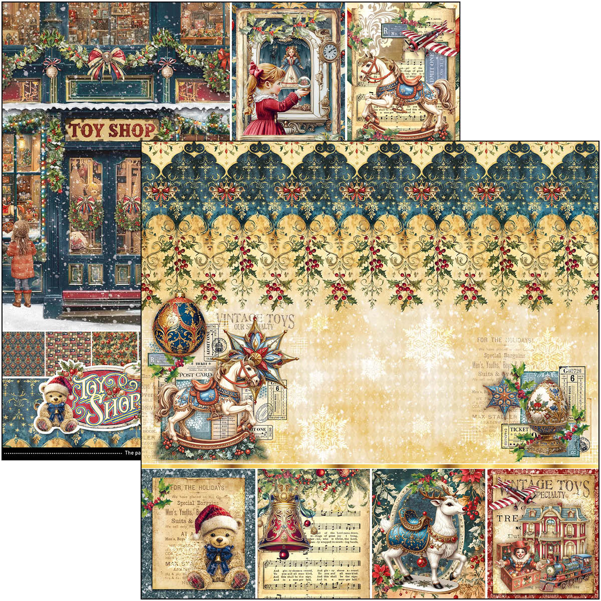 Ciao Bella - Toy Shop - Paper Pack  (12 ark)  12 x 12"