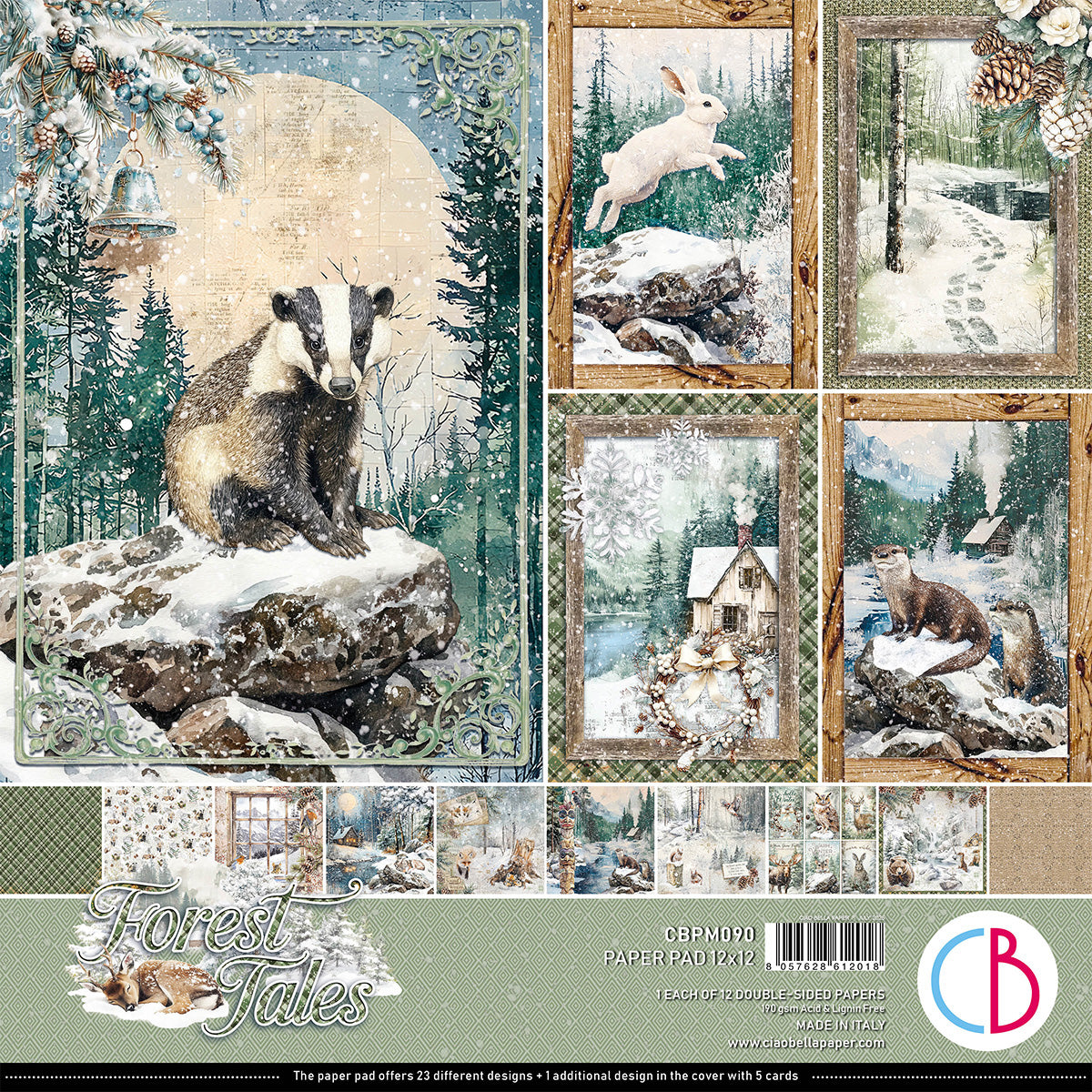 Ciao Bella - Forest Tales - Paper Pack  (12 ark)  12 x 12"