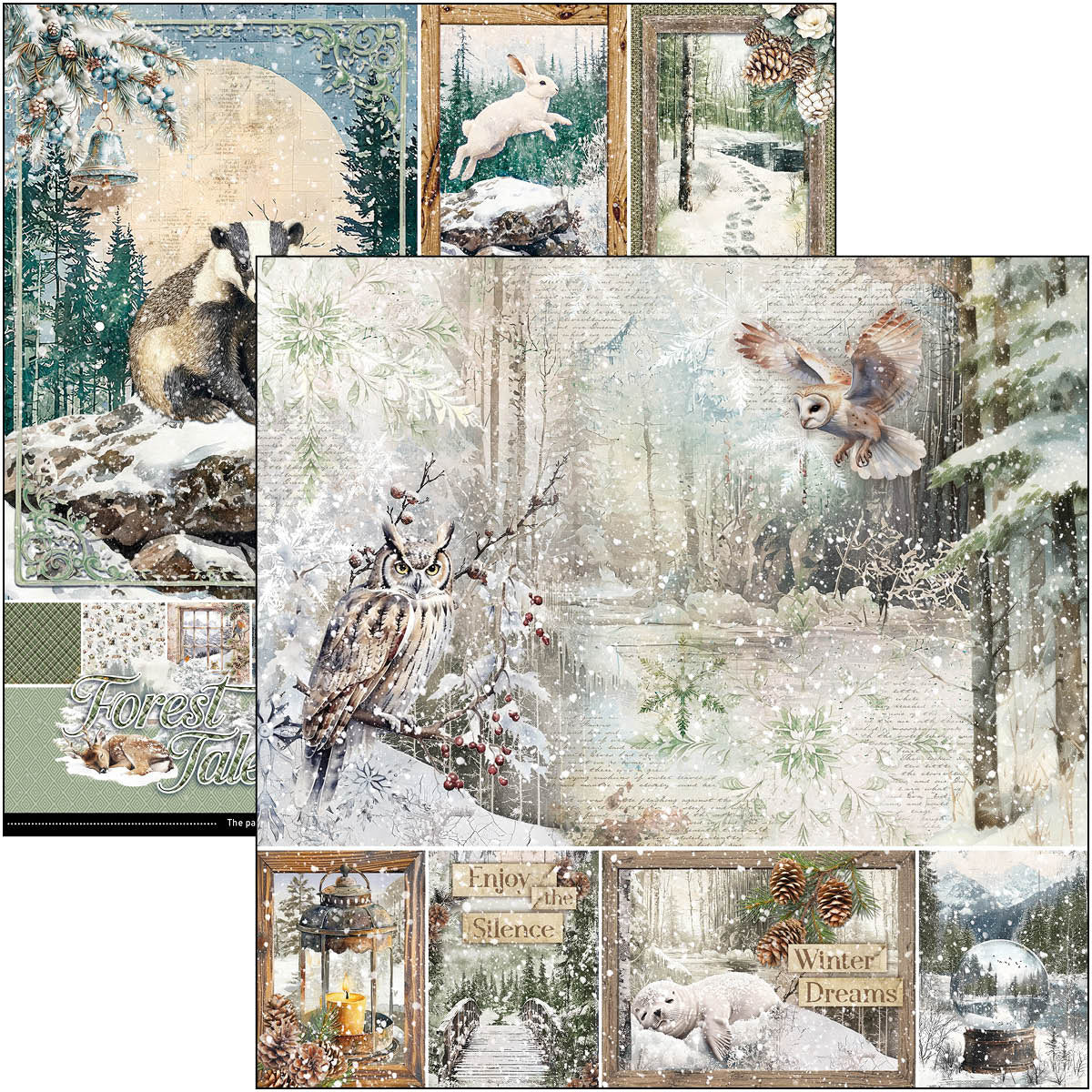 Ciao Bella - Forest Tales - Paper Pack  (12 ark)  12 x 12"