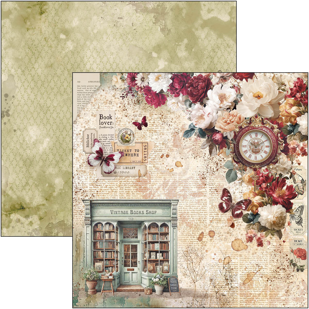 Ciao Bella - Book Lovers - Paper Pack  (12 ark)  12 x 12"