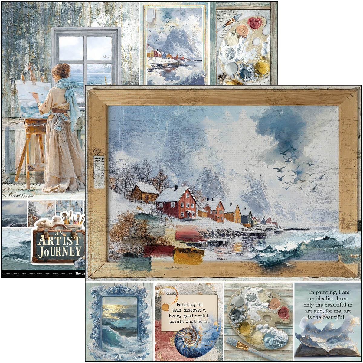 Ciao Bella - An Artist Journey - Paper Pack  (12 ark)  12 x 12"