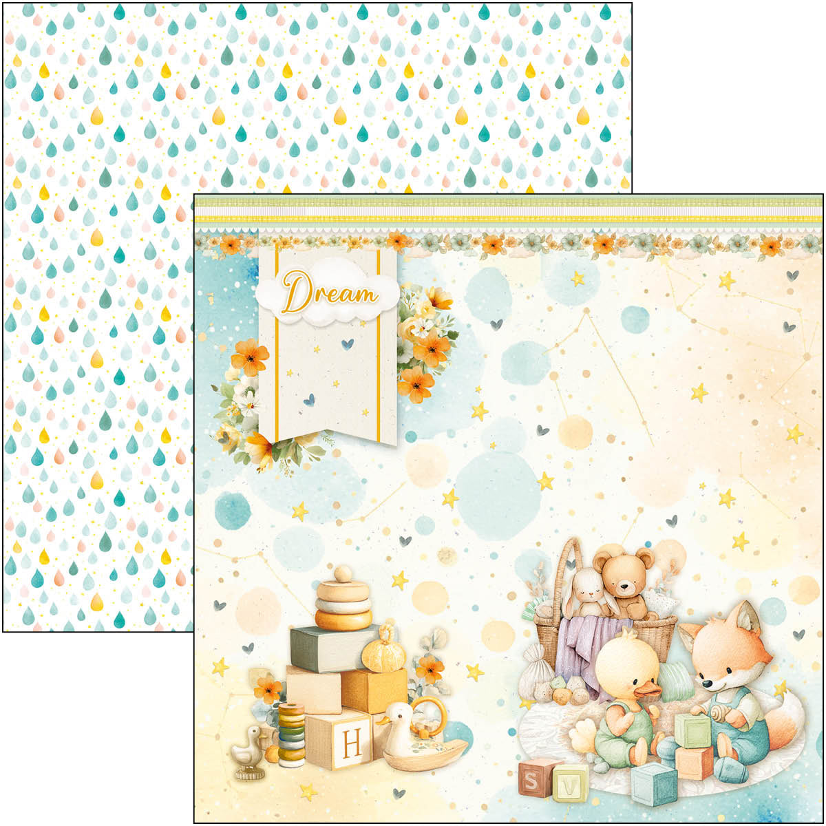 Ciao Bella - Lunibloom - Paper Pack  (12 ark)  12 x 12"