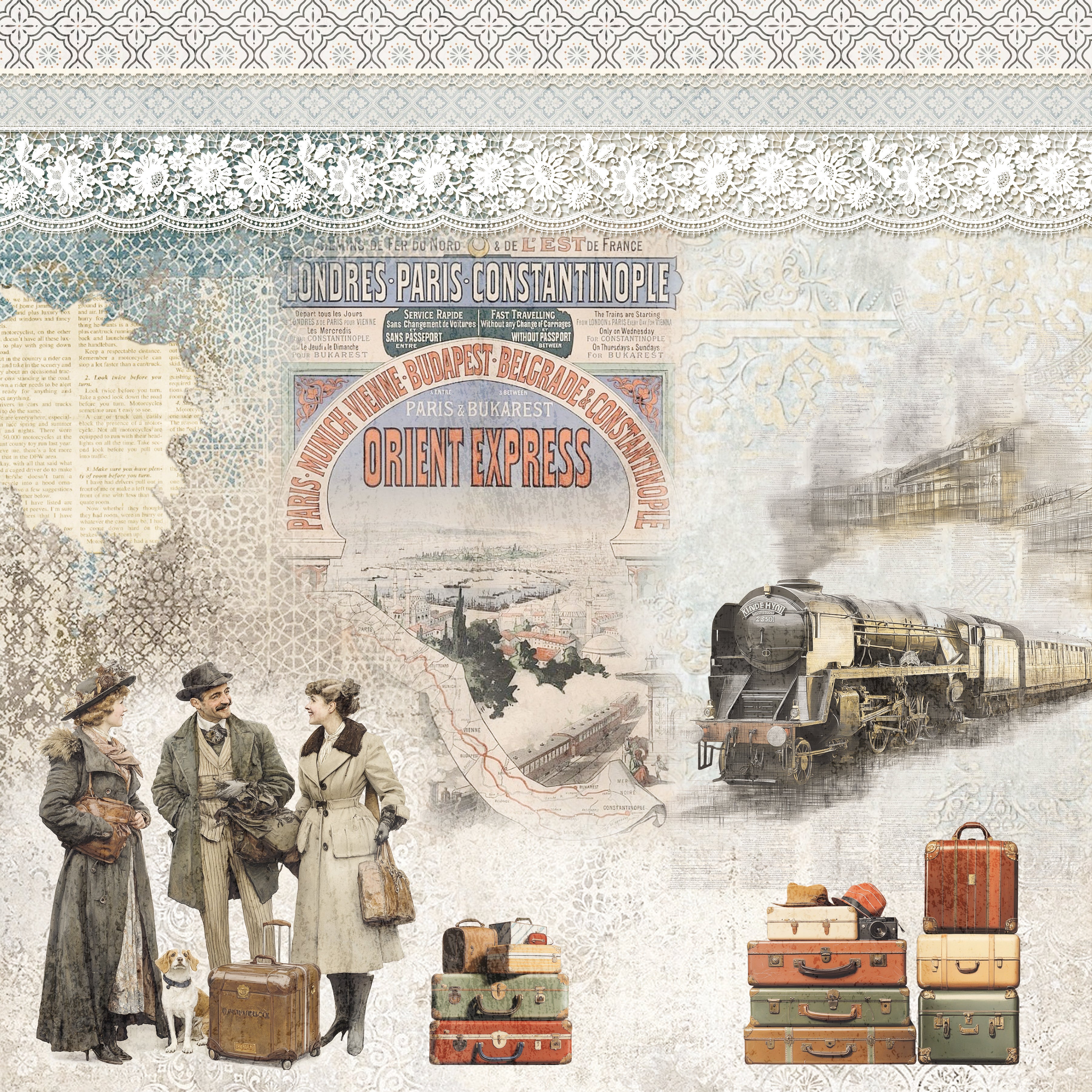Ciao Bella - Easter Journey - Paper Pack  (12 ark)  12 x 12"