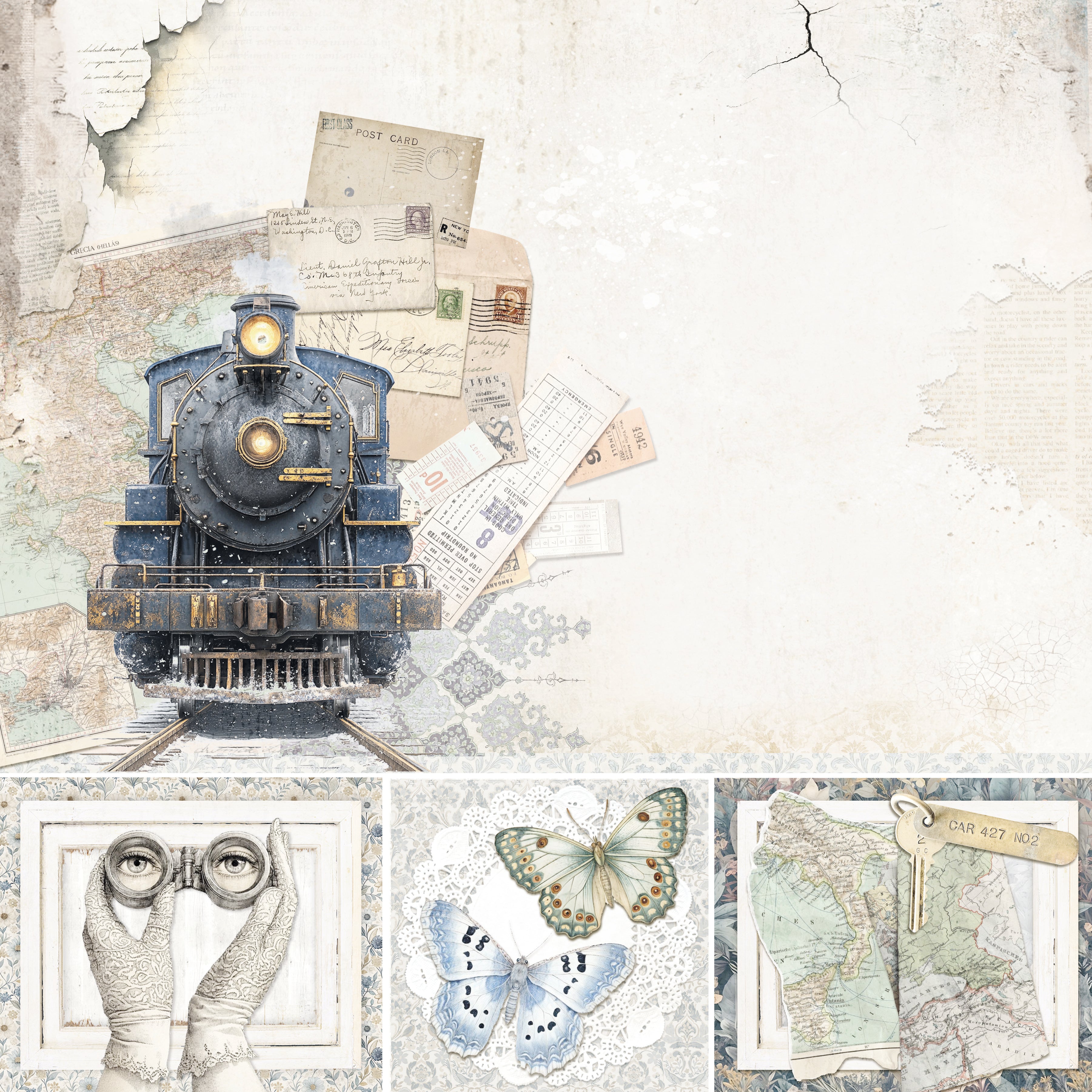 Ciao Bella - Easter Journey - Paper Pack  (12 ark)  12 x 12"