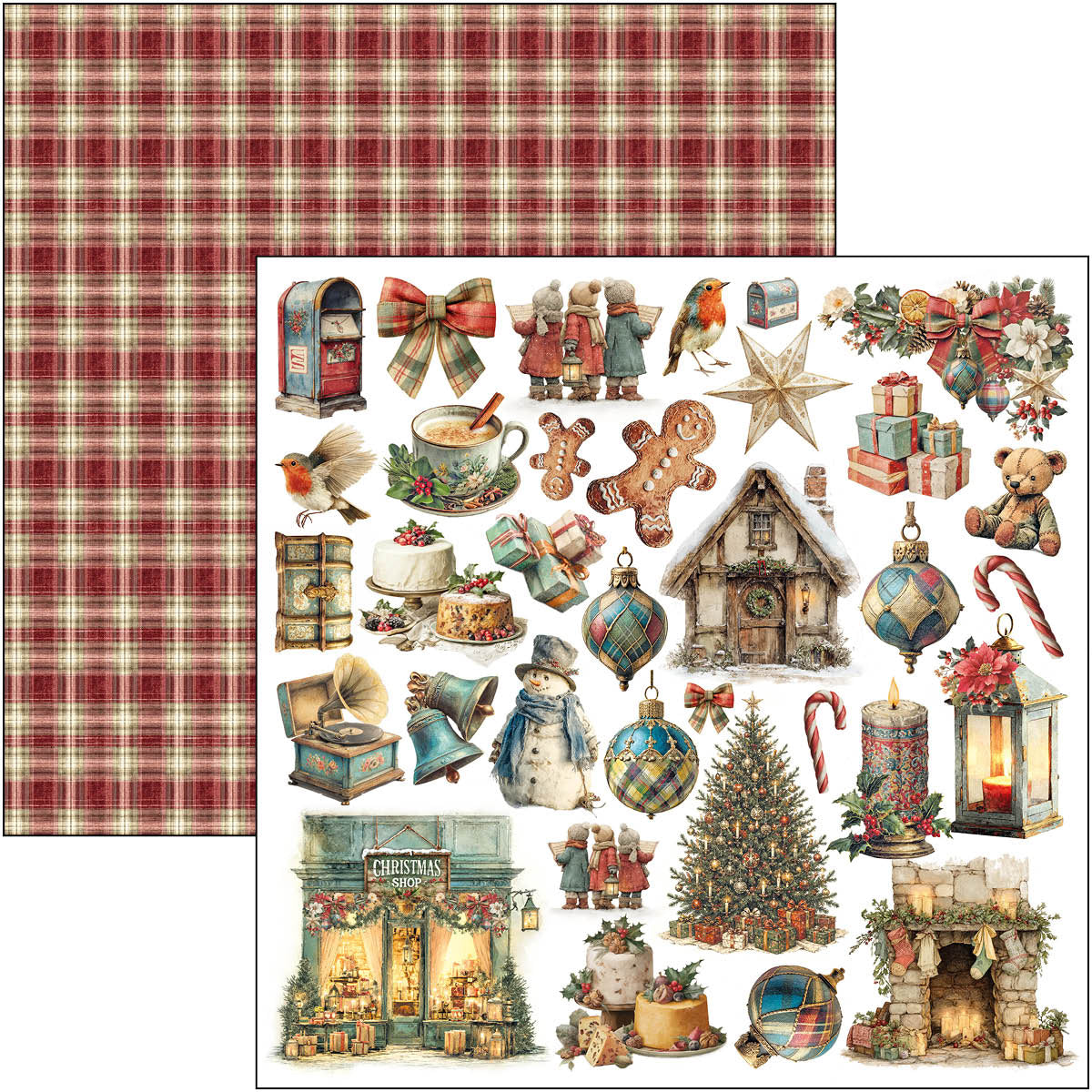 Ciao Bella - Merry & Bright - Paper Pack  (12 ark)  12 x 12"