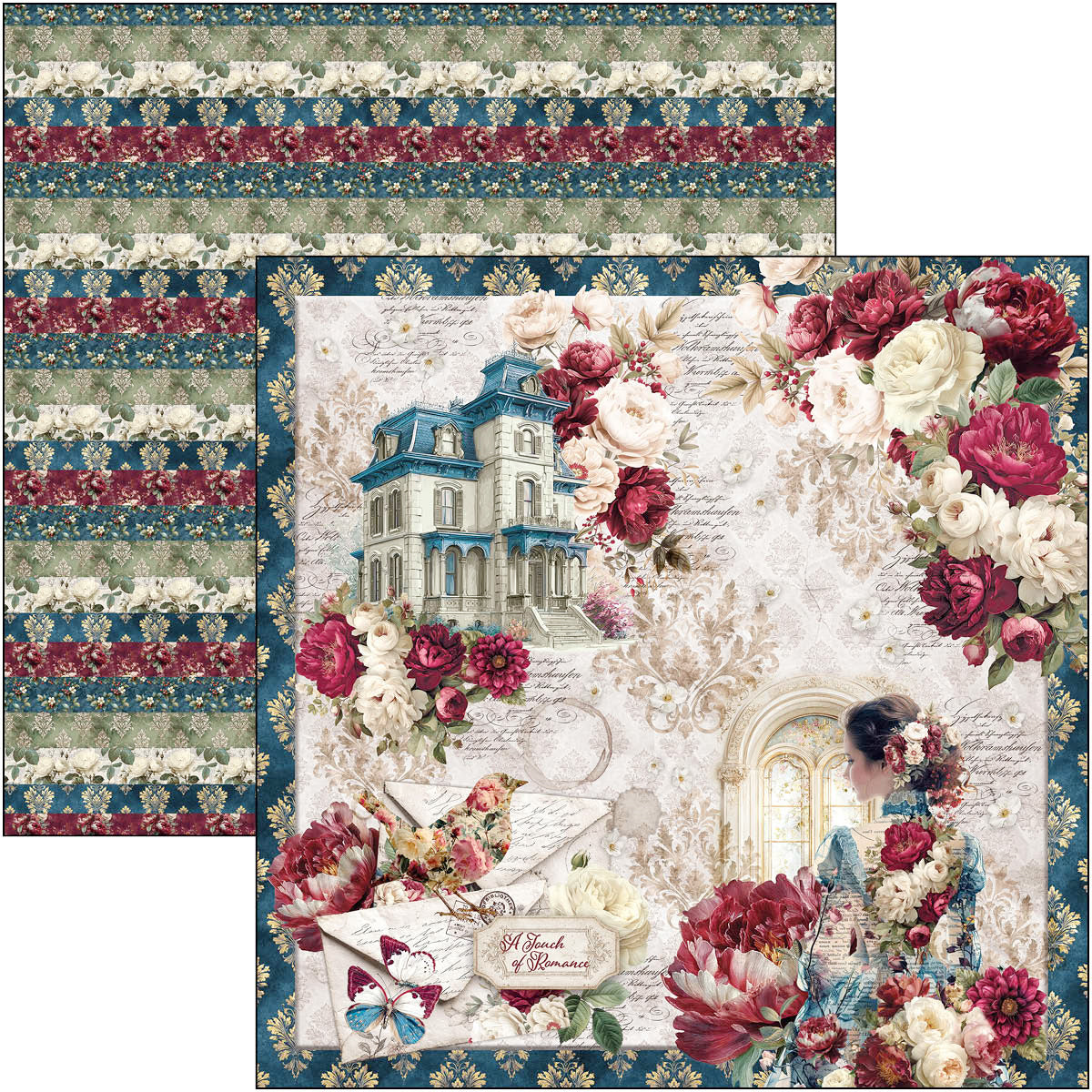 Ciao Bella - Bohemian Burgundy - Paper Pack  (12 ark)  12 x 12"
