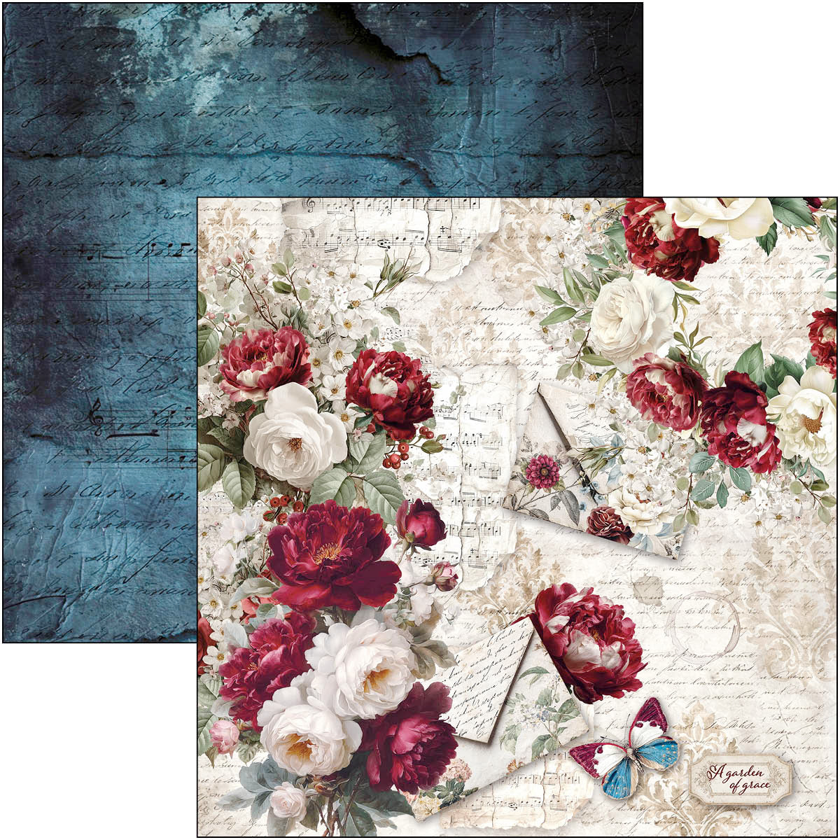 Ciao Bella - Bohemian Burgundy - Paper Pack  (12 ark)  12 x 12"