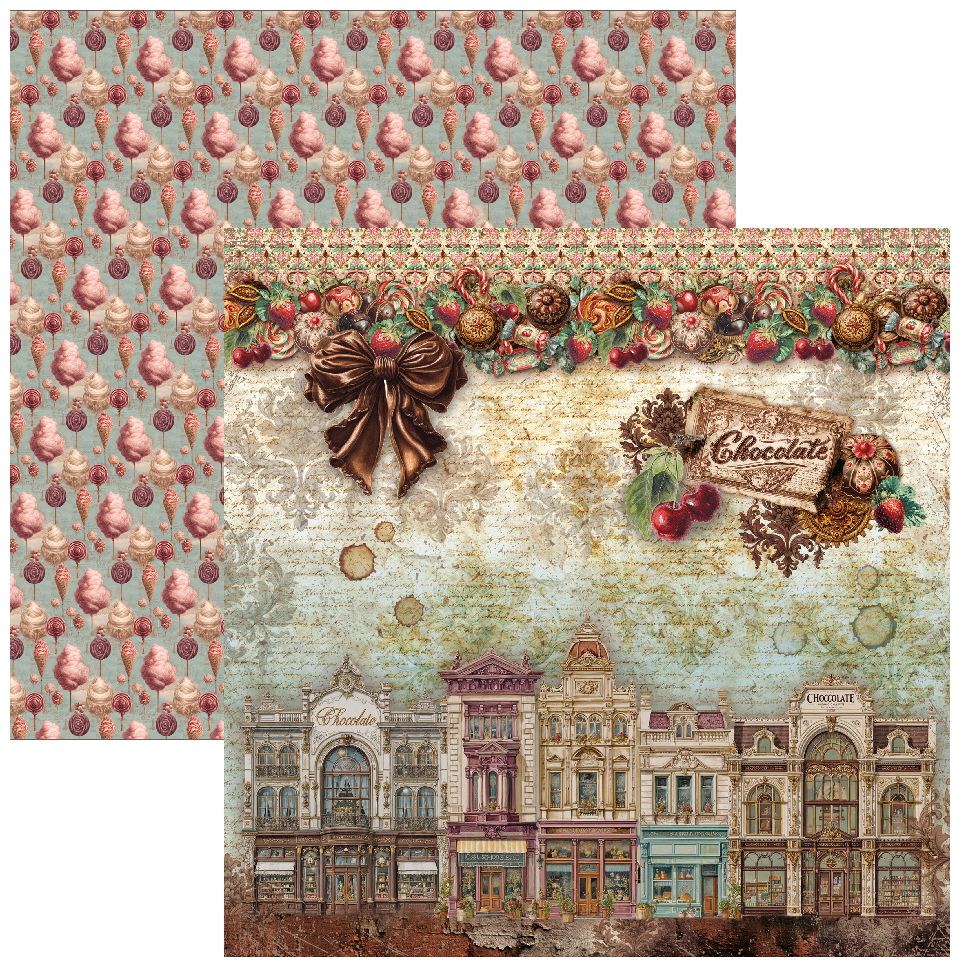 Ciao Bella - The chocolate factory  - Paper Pack  (12 ark)  12 x 12"