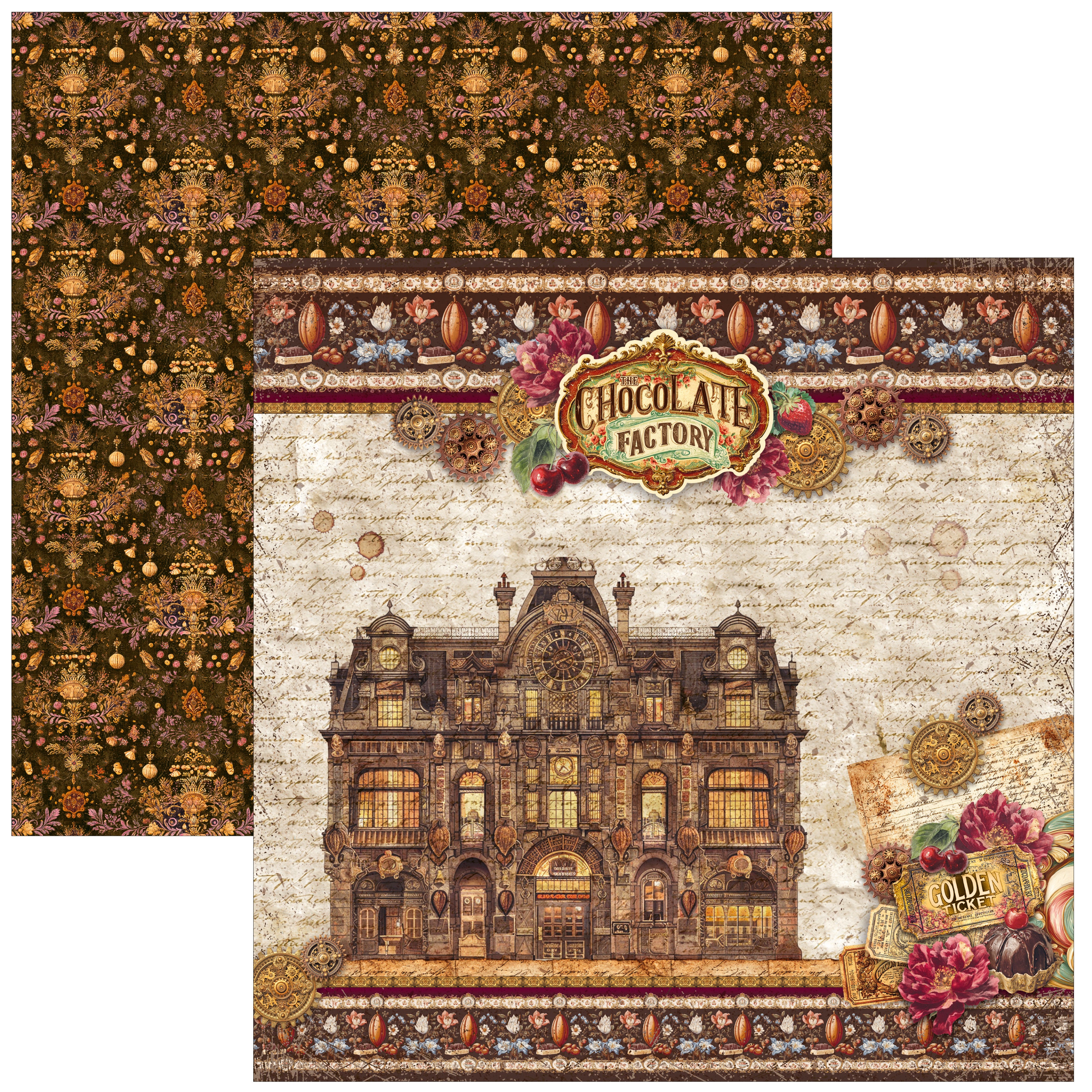 Ciao Bella - The chocolate factory  - Paper Pack  (12 ark)  12 x 12"