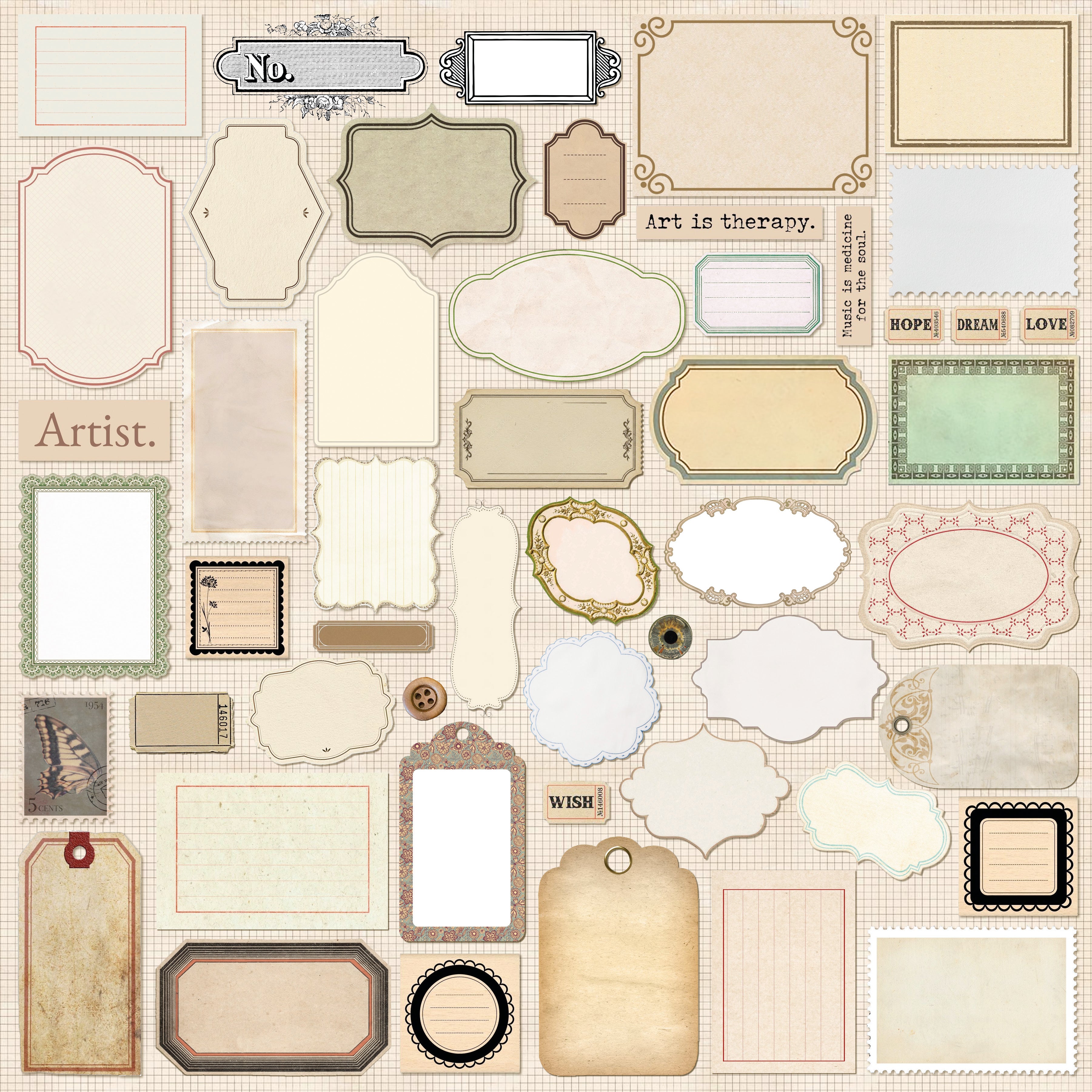 Ciao Bella - Typographic - Paper Pack  (12 ark)  12 x 12"