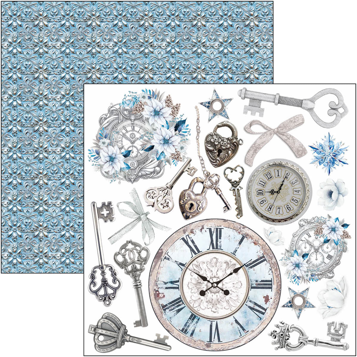 Ciao Bella - Elegance of Blue -  Fussy Cut Paper Pad  - 6 x 6"