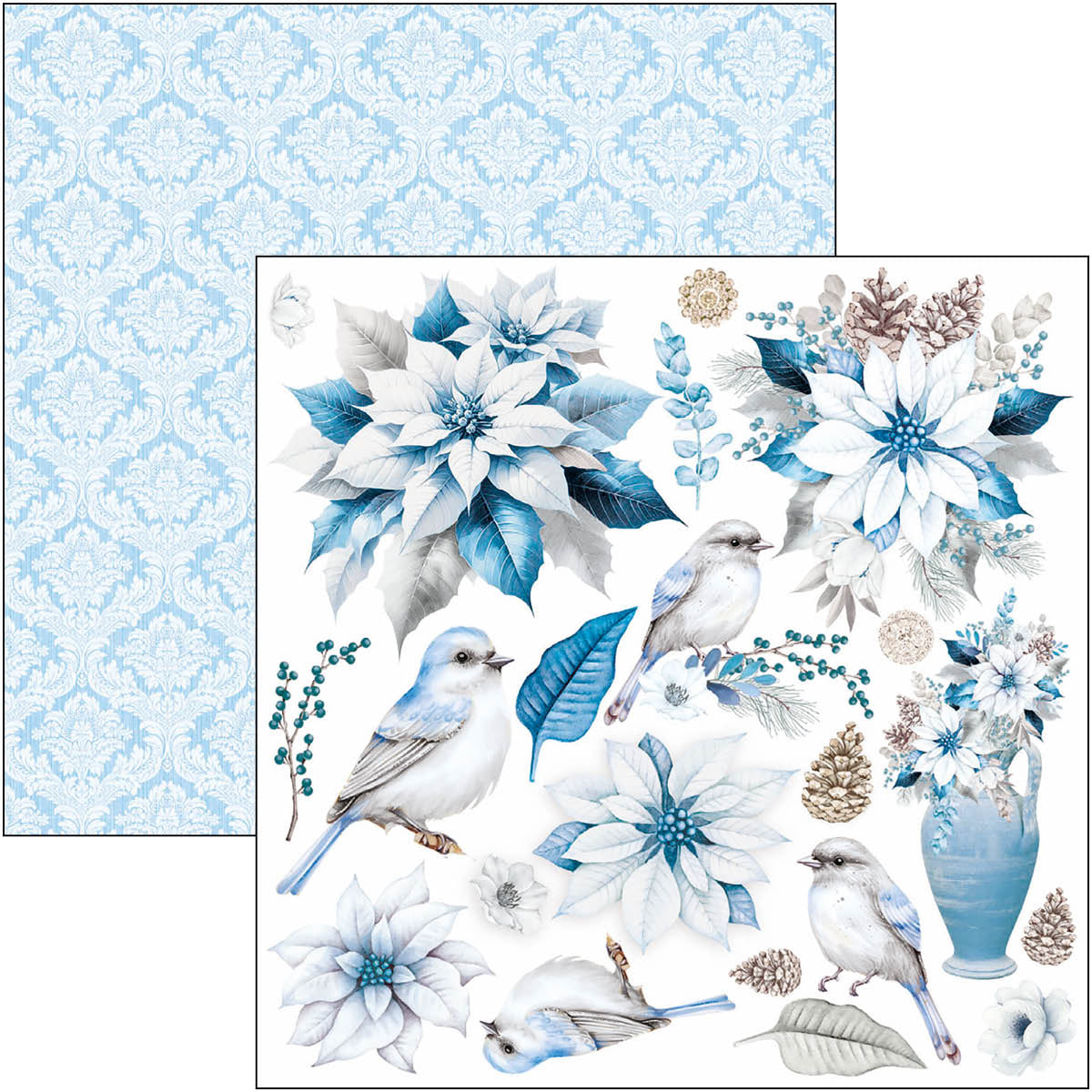 Ciao Bella - Elegance of Blue -  Fussy Cut Paper Pad  - 6 x 6"